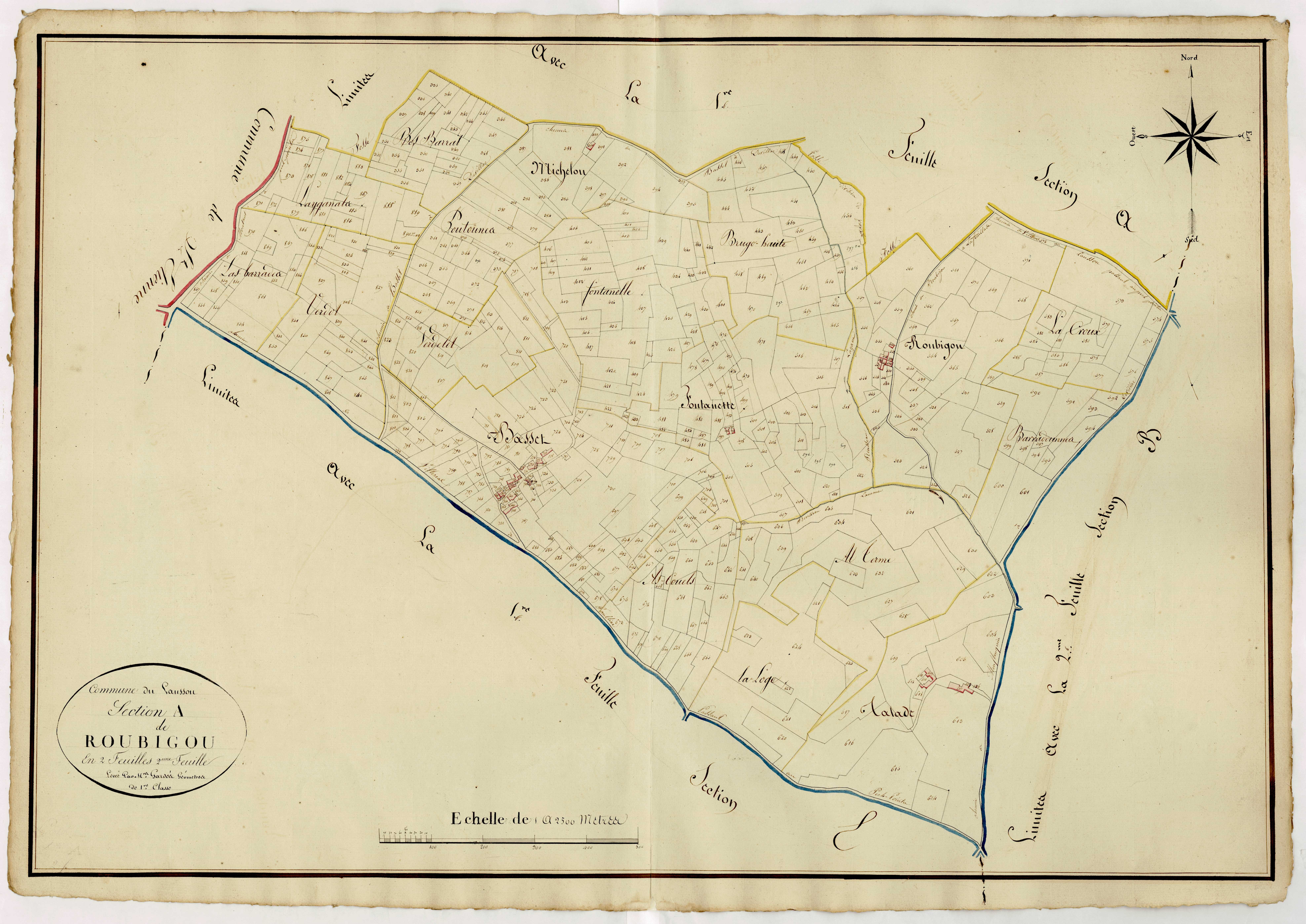 Plan napoléonien, atlas-A2 Roubigou, Laussou