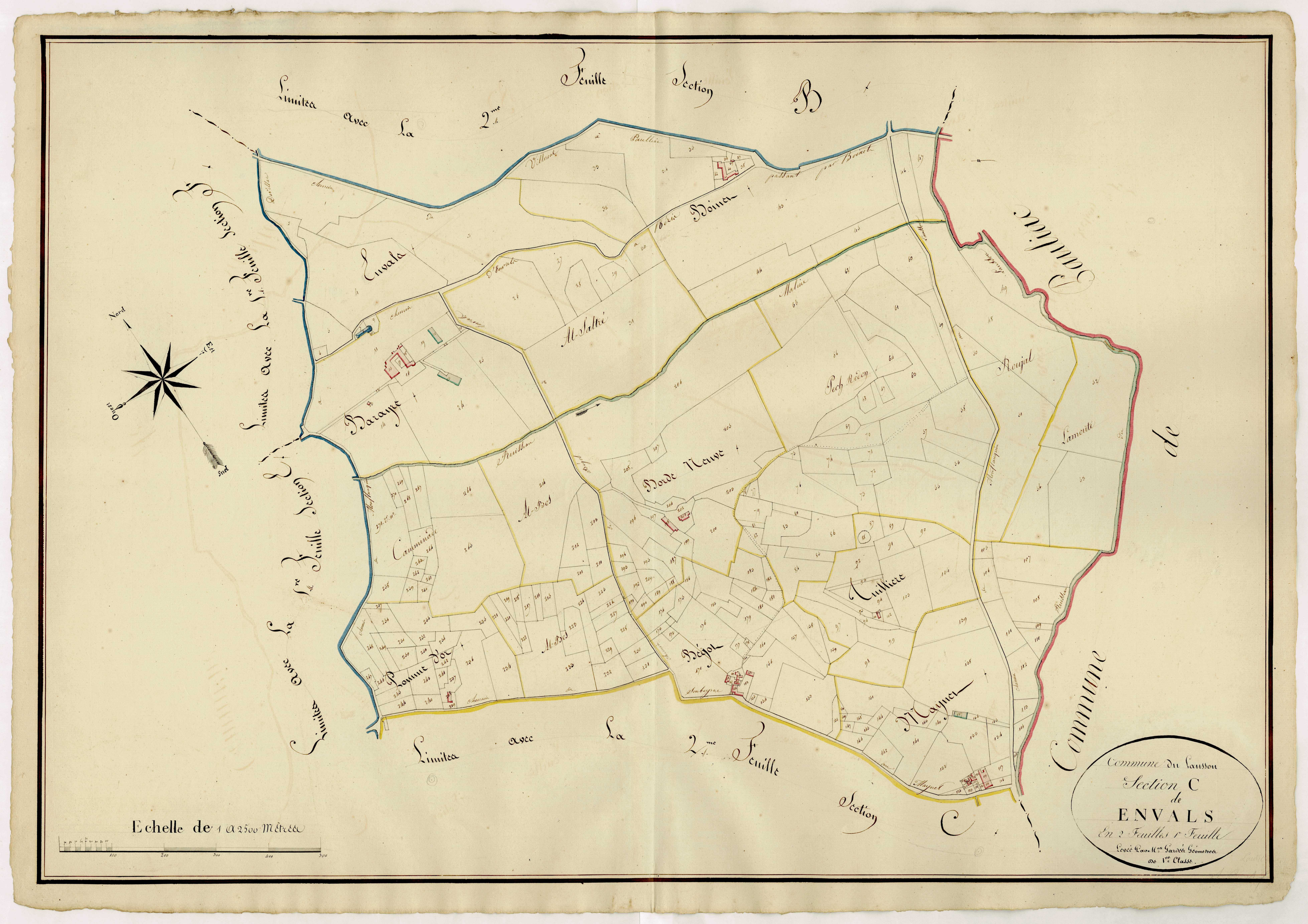 Plan napoléonien, atlas-C1 Envals, Laussou