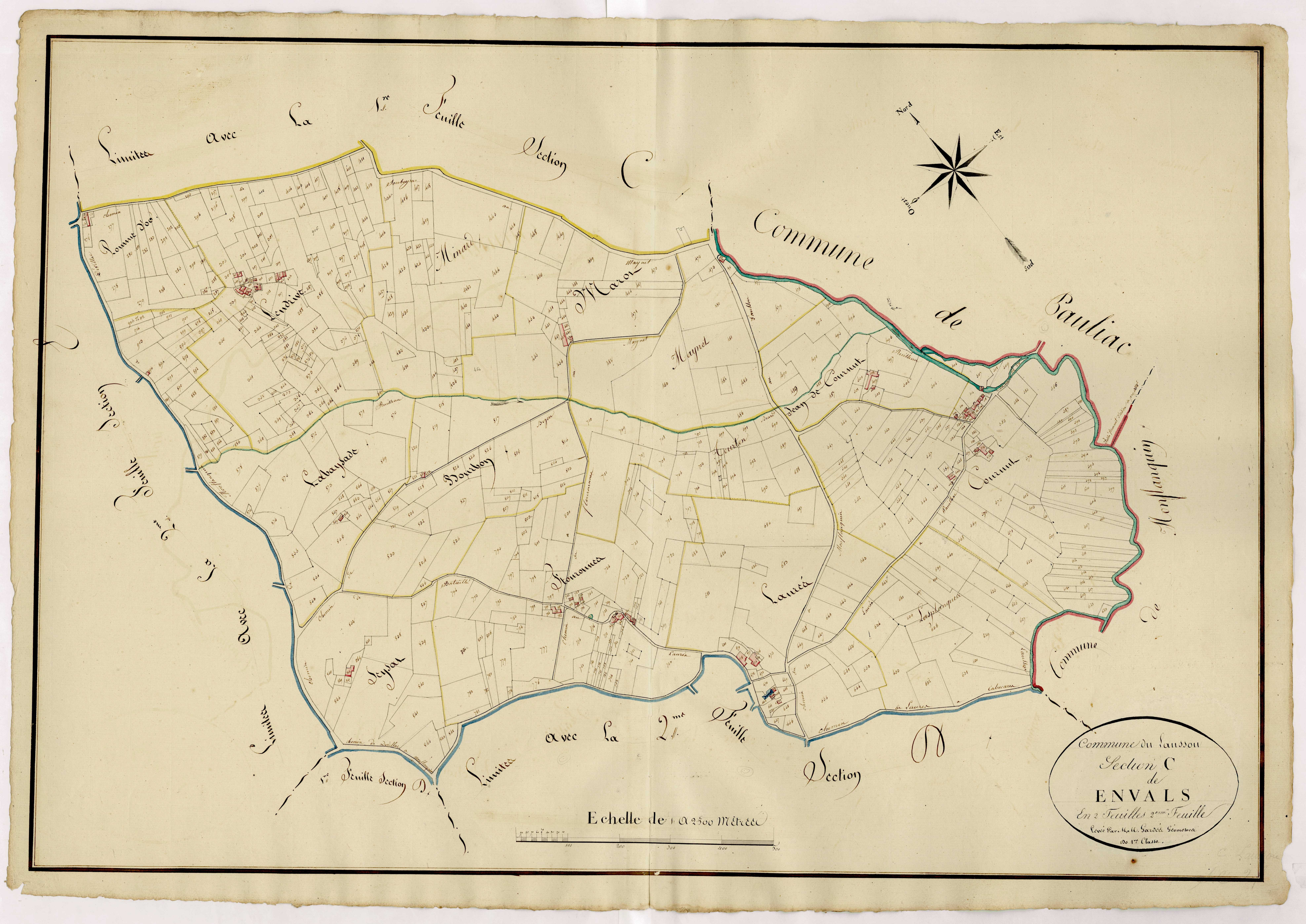 Plan napoléonien, atlas-C2 Envals, Laussou