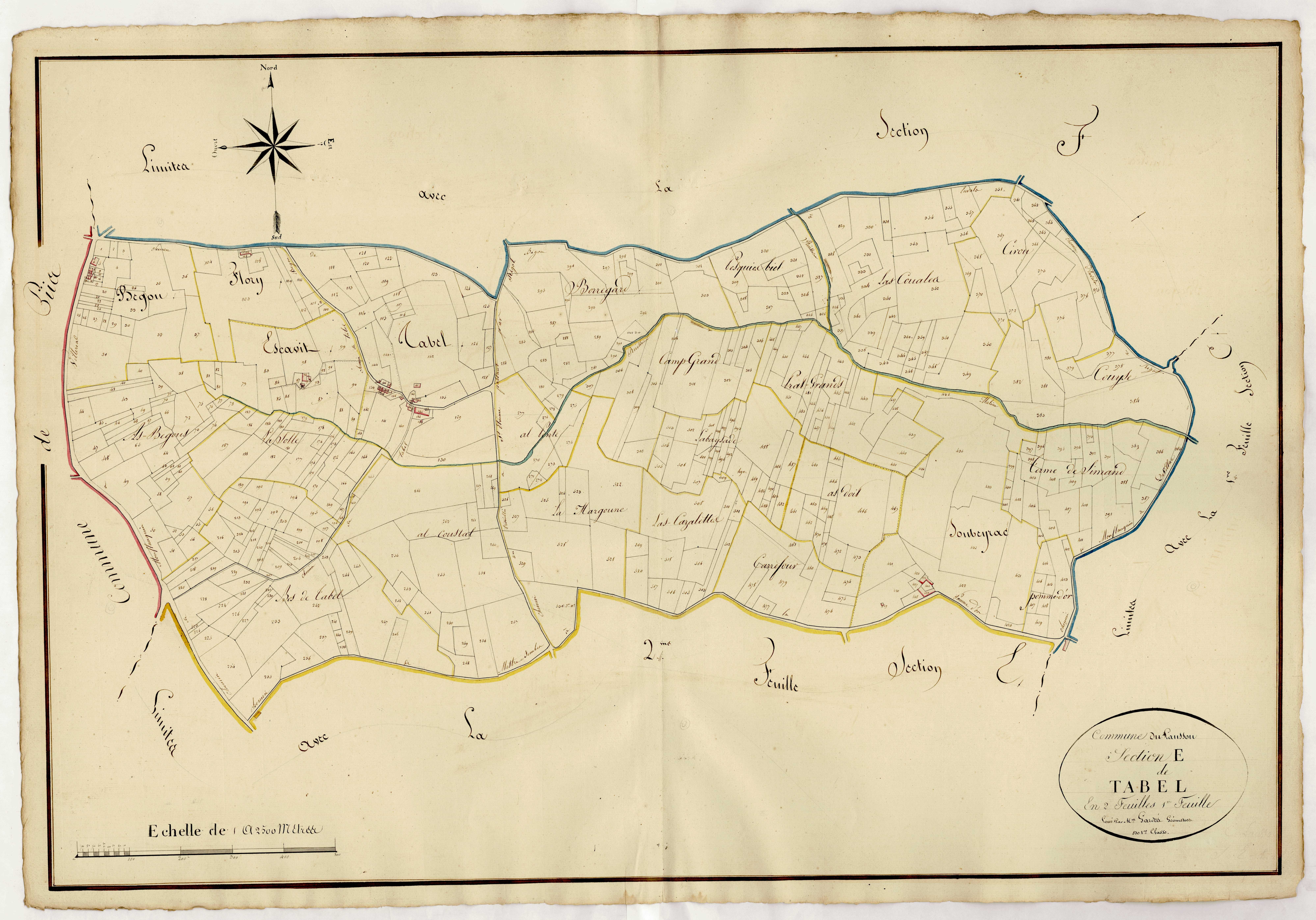 Plan napoléonien, atlas-E1 Tabel, Laussou