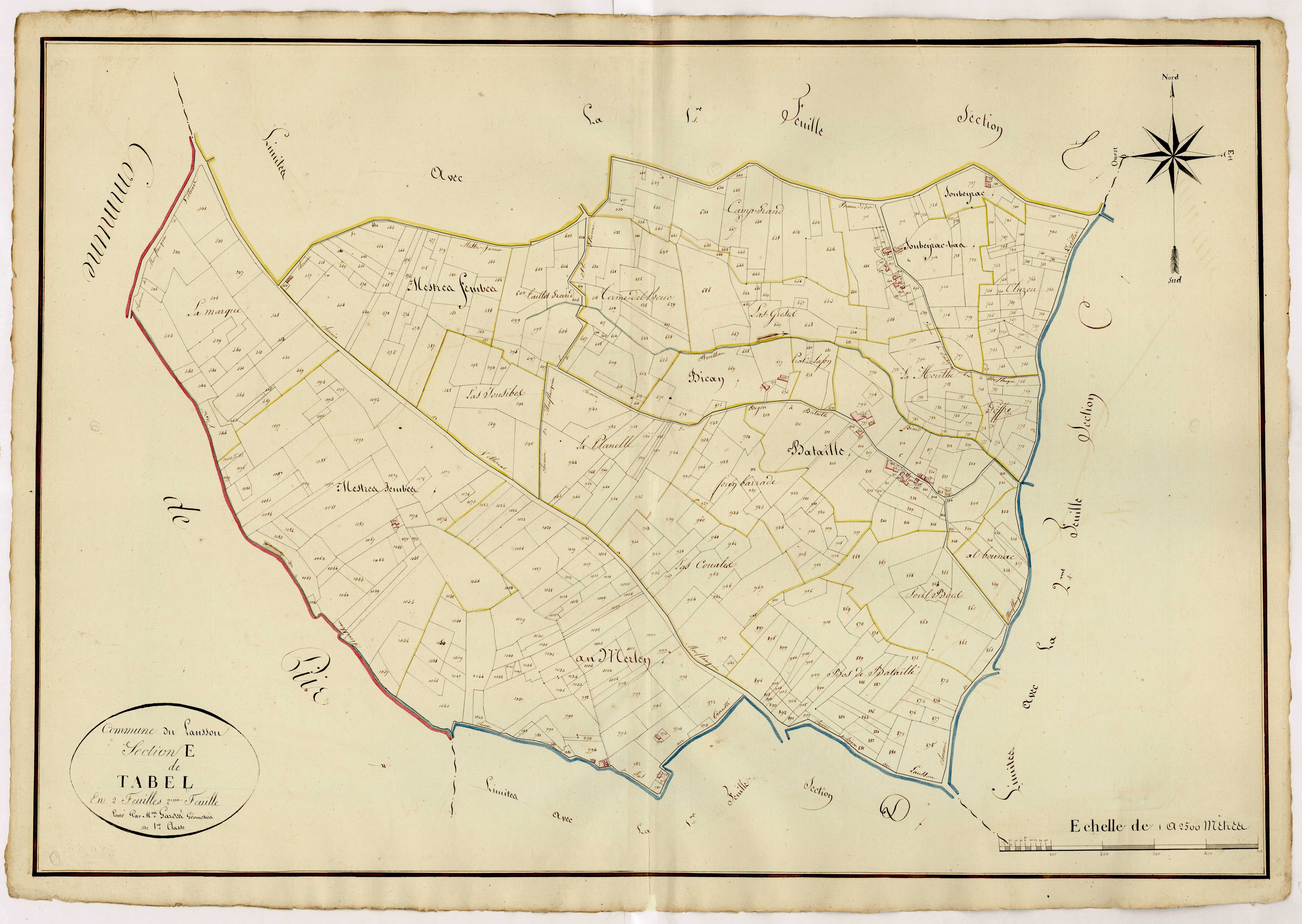 Plan napoléonien, atlas-E2 Tabel, Laussou
