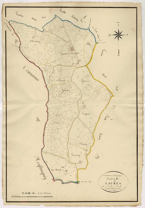 Plan napoléonien, atlas-D1 Laures, Laussou