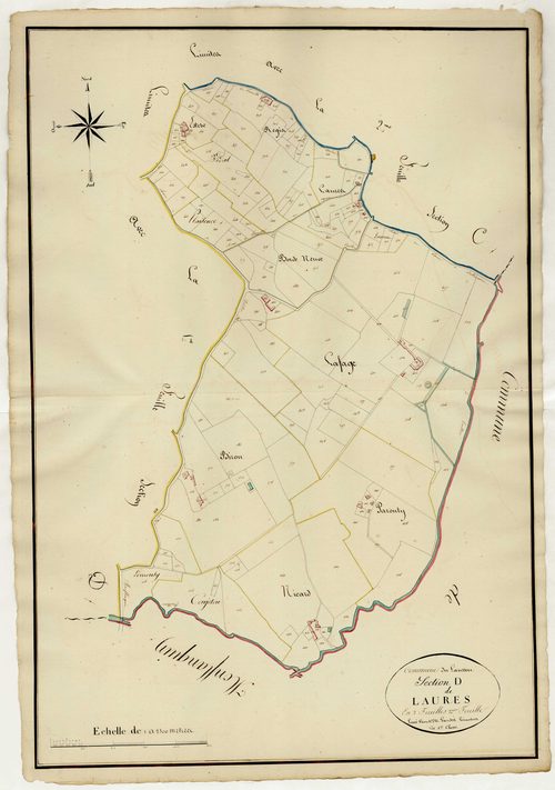 Plan napoléonien, atlas-D2 Laures, Laussou