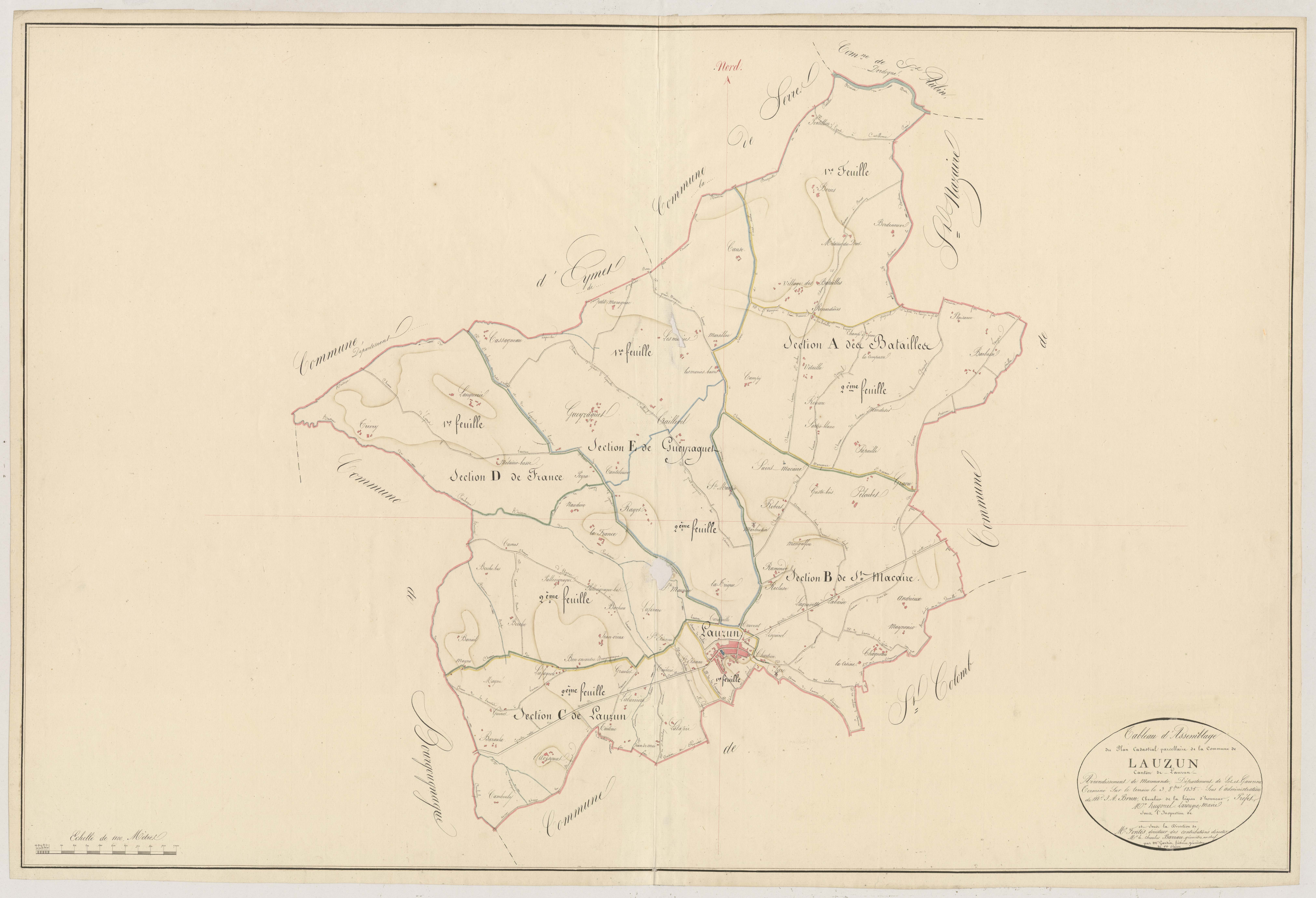 Plan napoléonien, atlas-TA, Lauzun