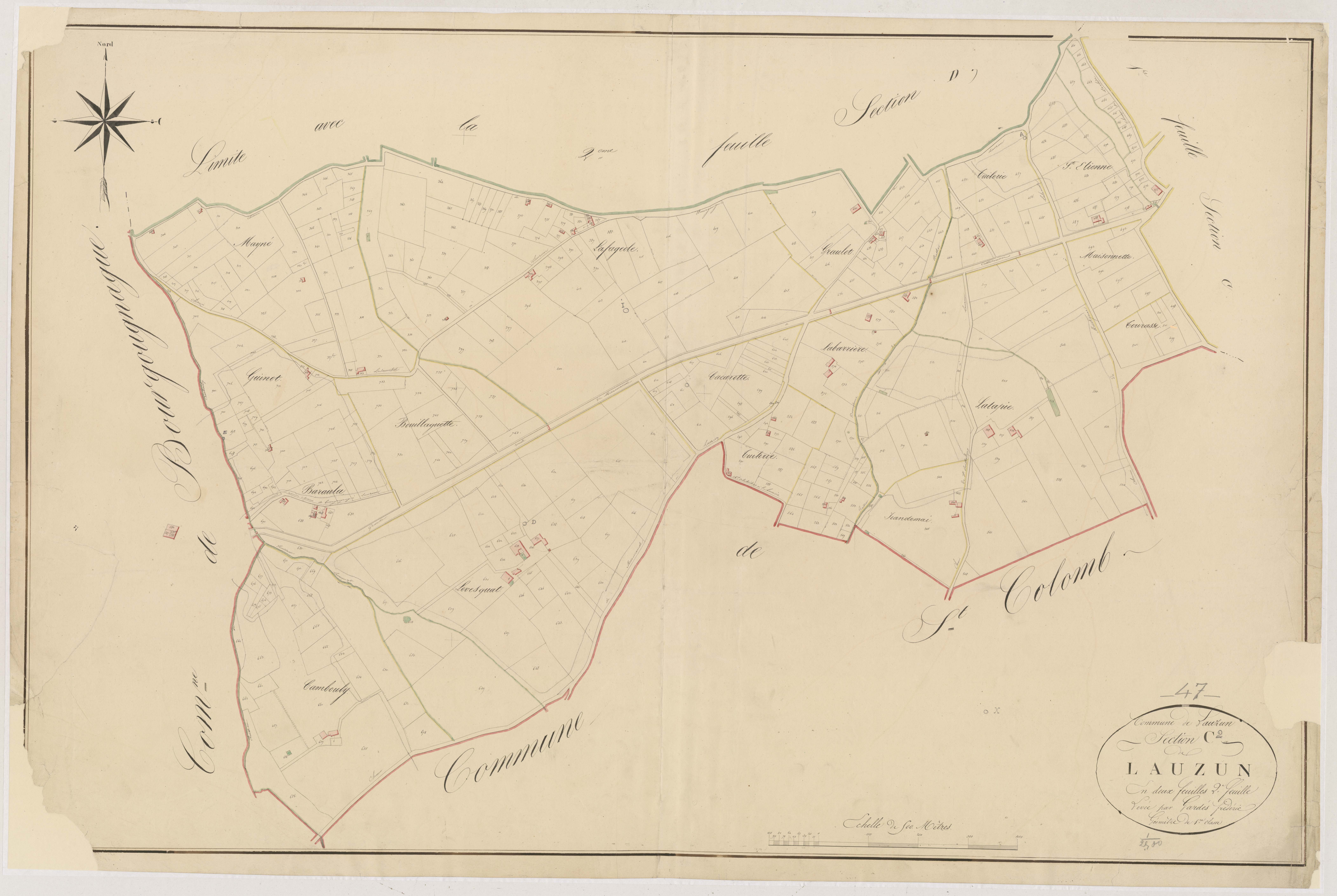 Plan napoléonien, atlas-C2 Lauzun, Lauzun