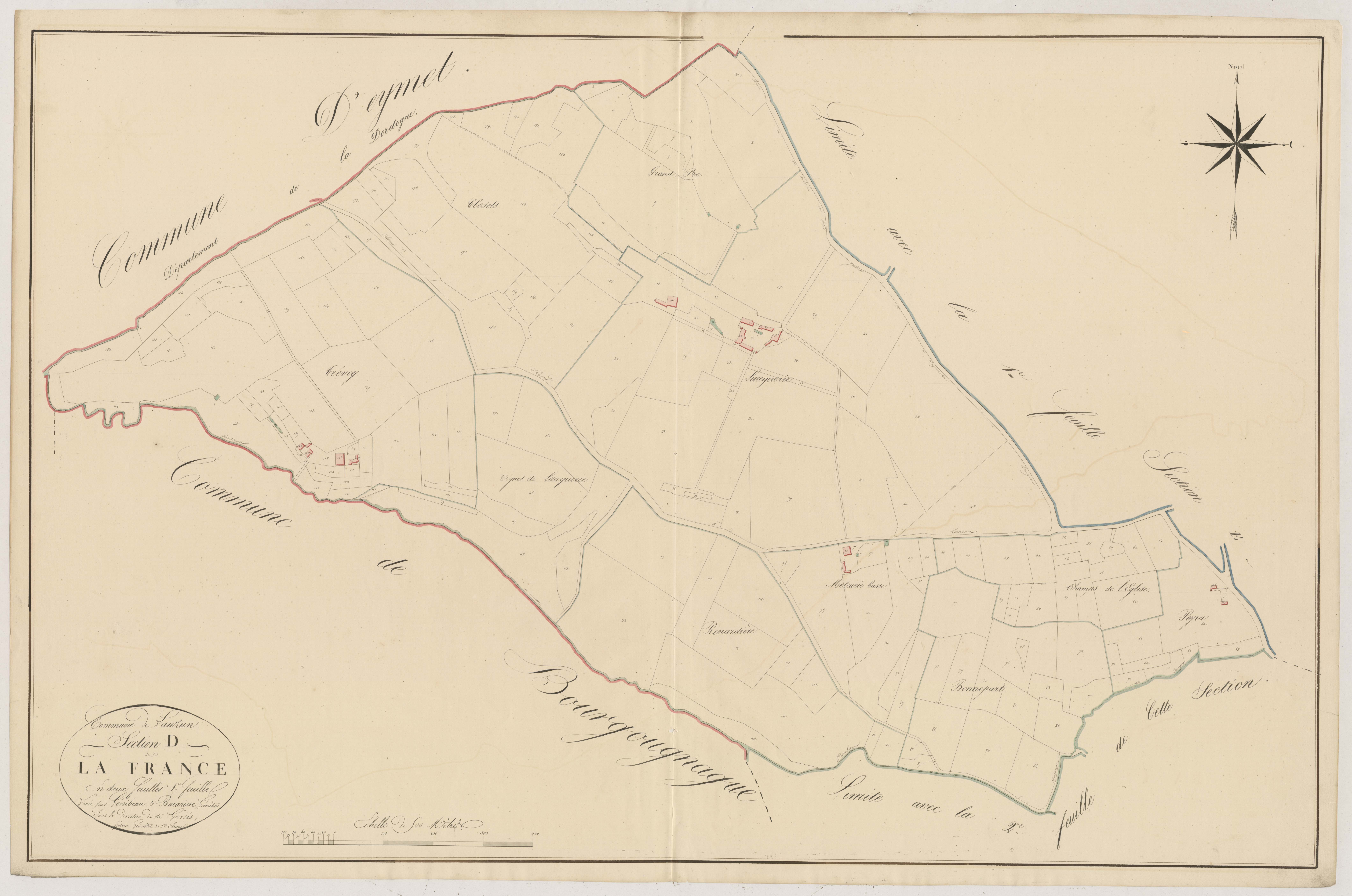 Plan napoléonien, atlas-D1 La France, Lauzun