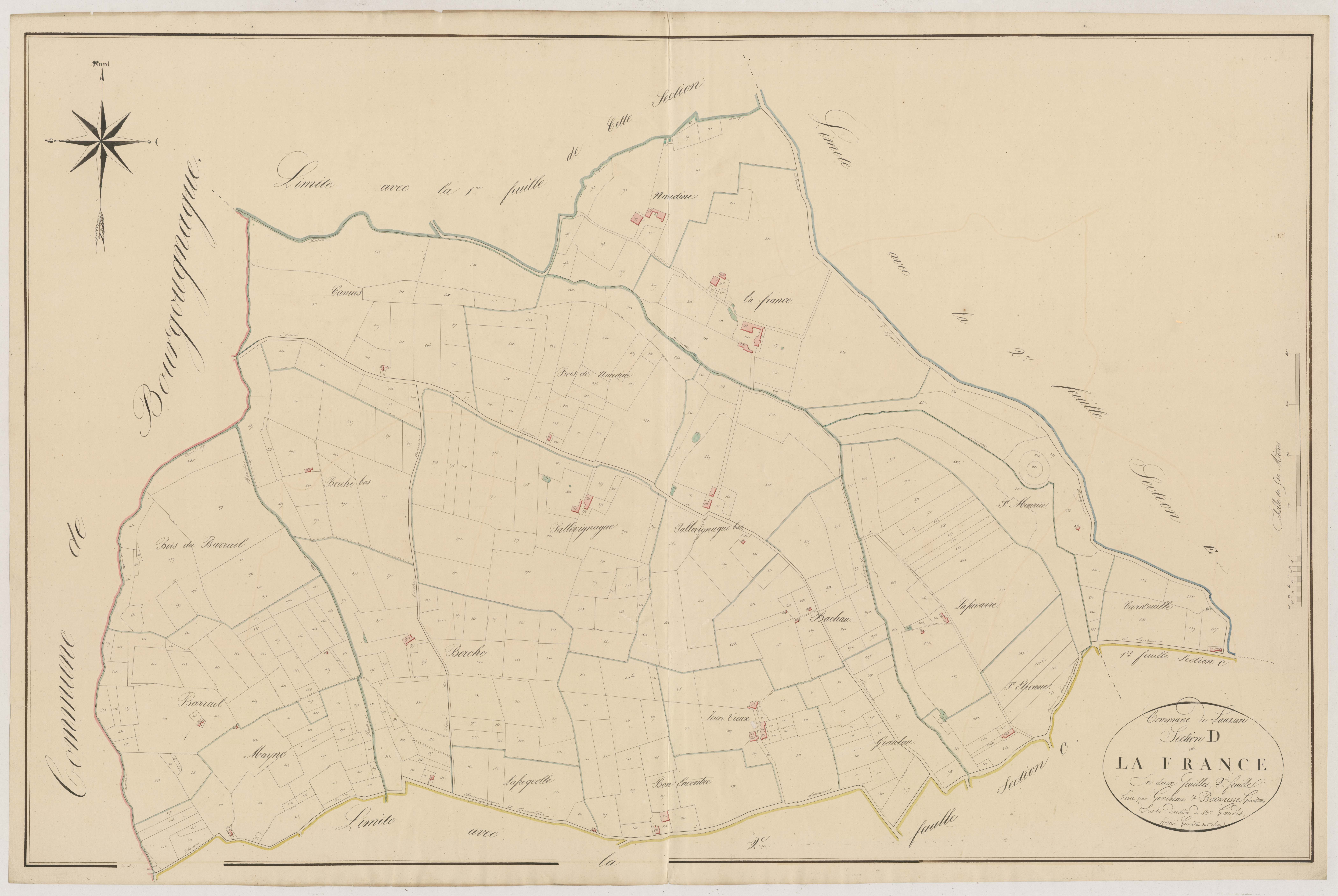 Plan napoléonien, atlas-D2 La France, Lauzun