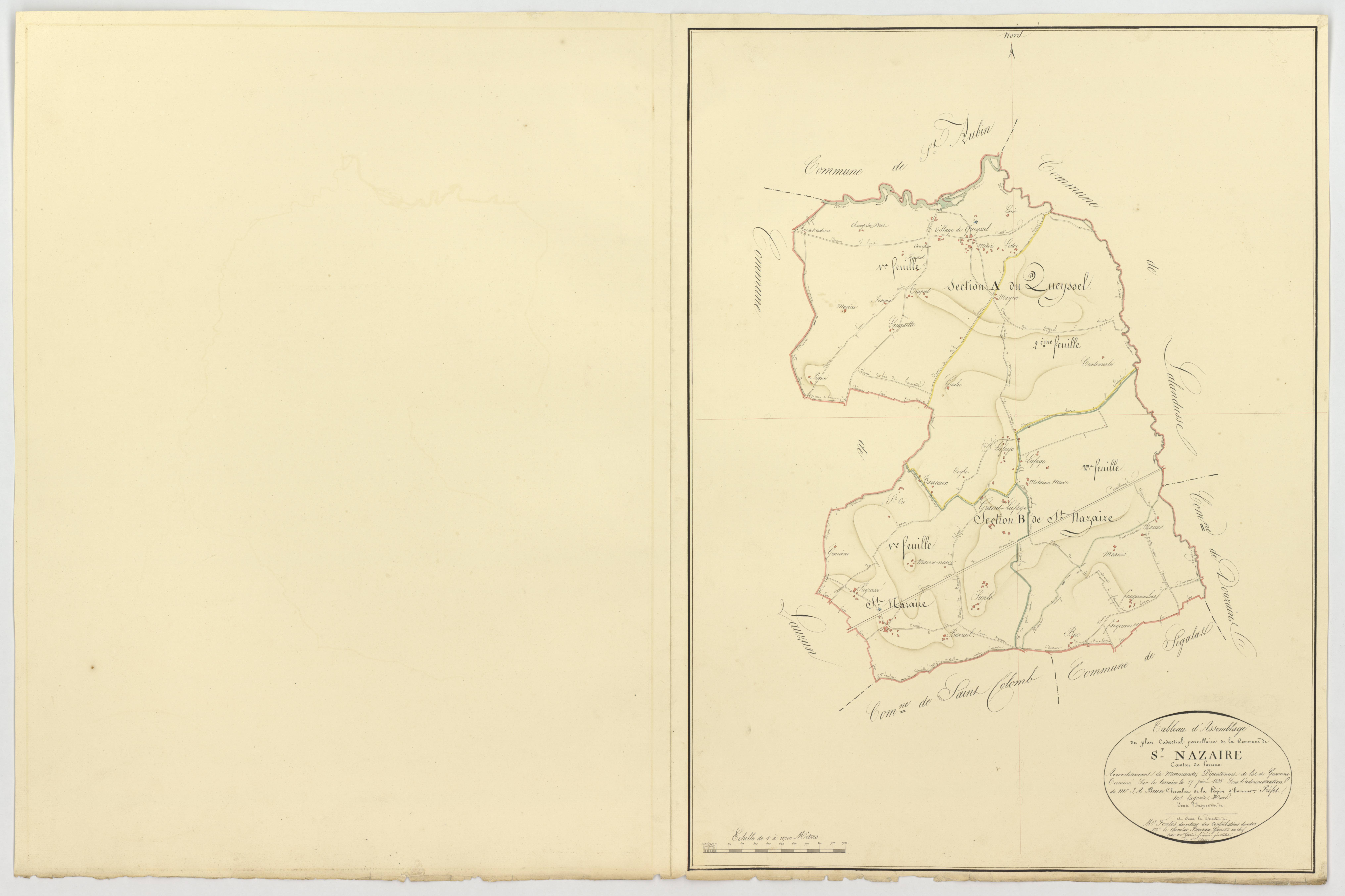 Plan napoléonien, atlas-TA, Saint-Nazaire (voir Lauzun)