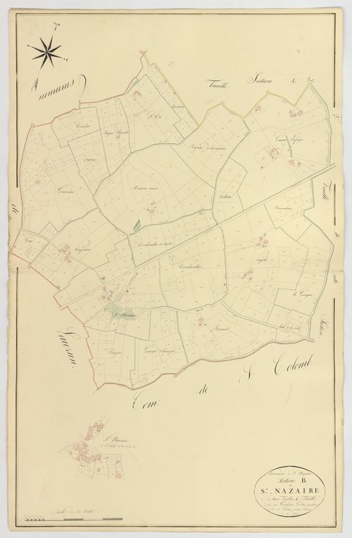 Plan napoléonien, atlas-B1 Saint-Nazaire, Saint-Nazaire (voir Lauzun)