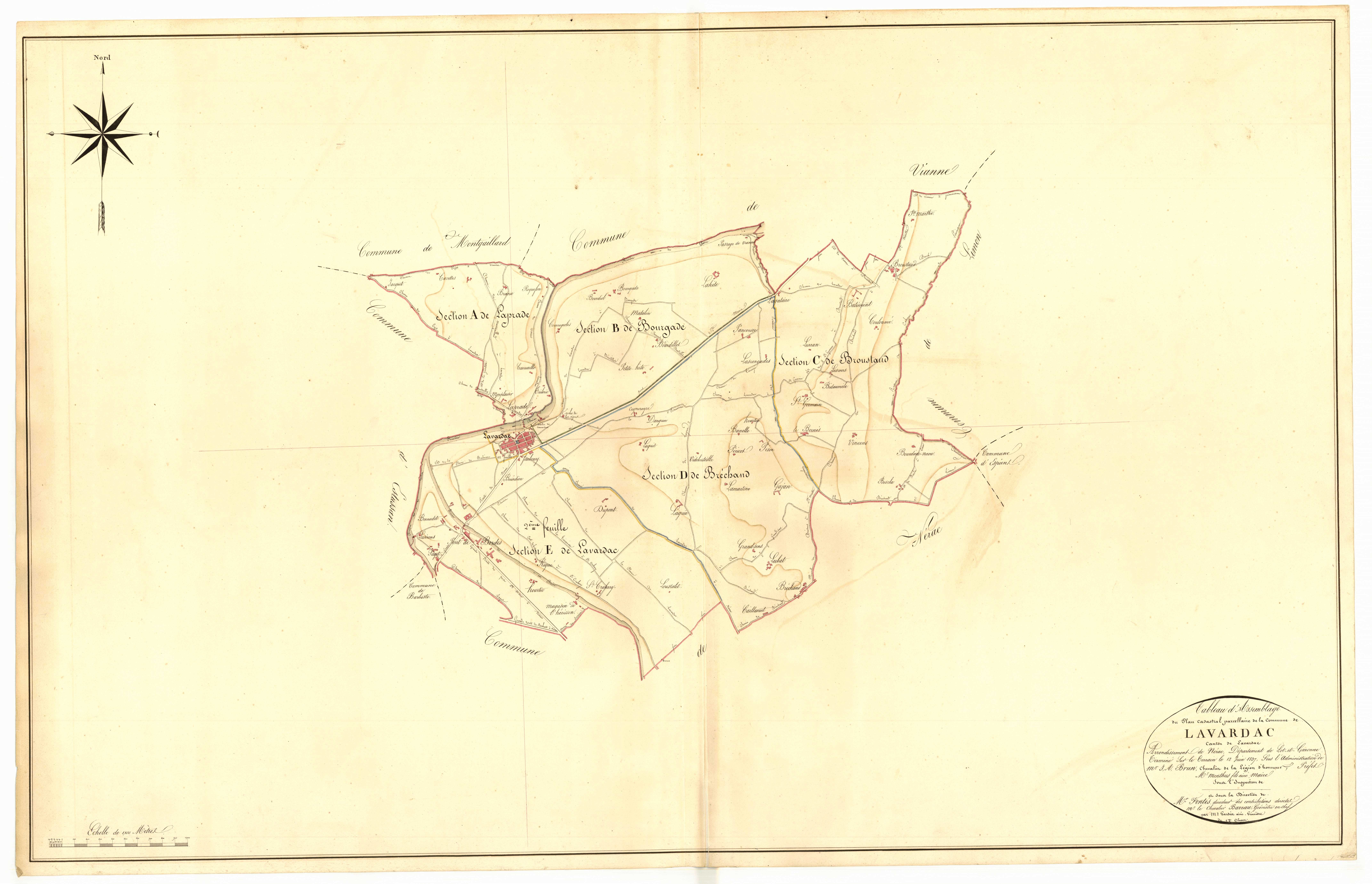 Plan napoléonien, atlas-TA, Lavardac