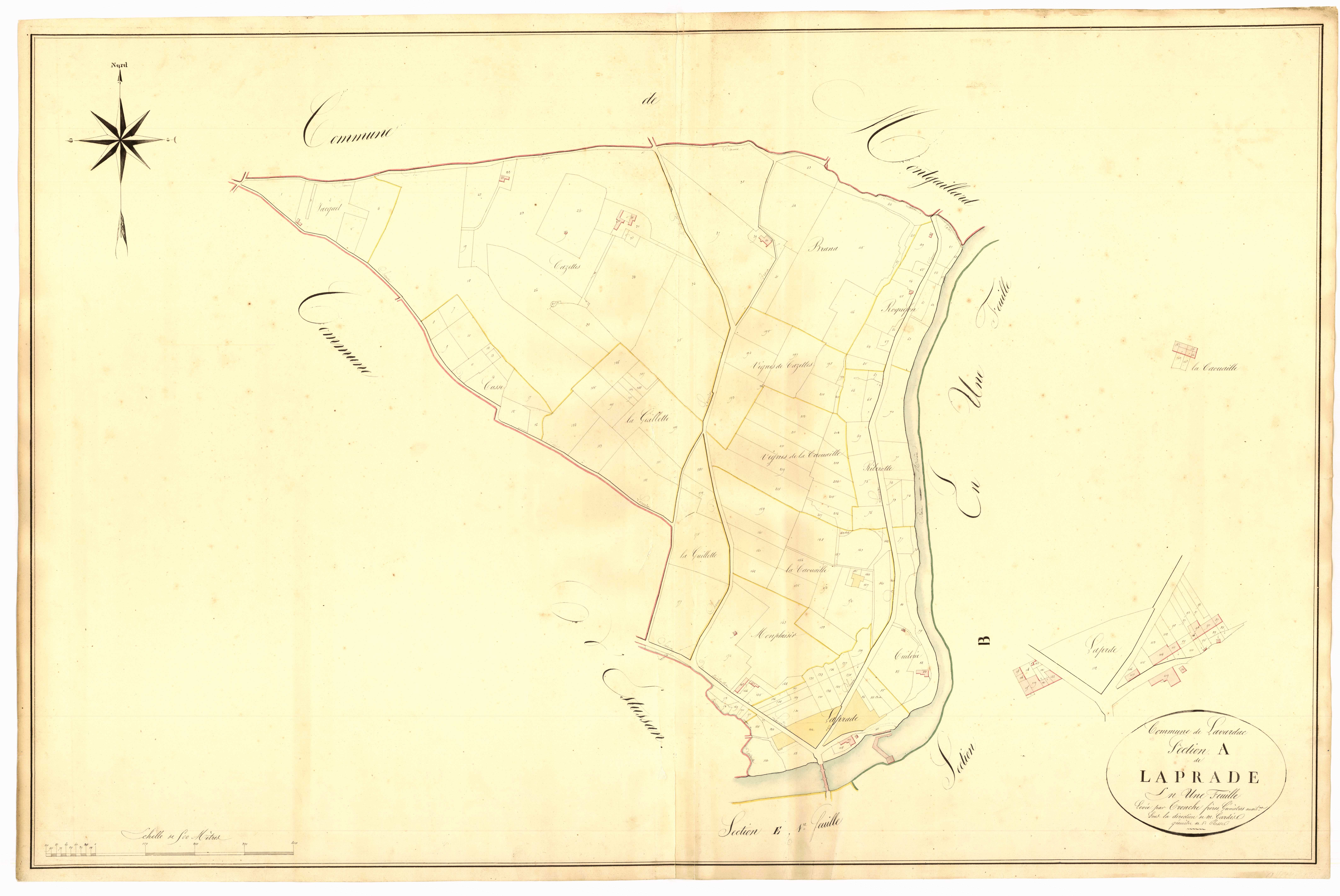 Plan napoléonien, atlas-A Laprade, Lavardac