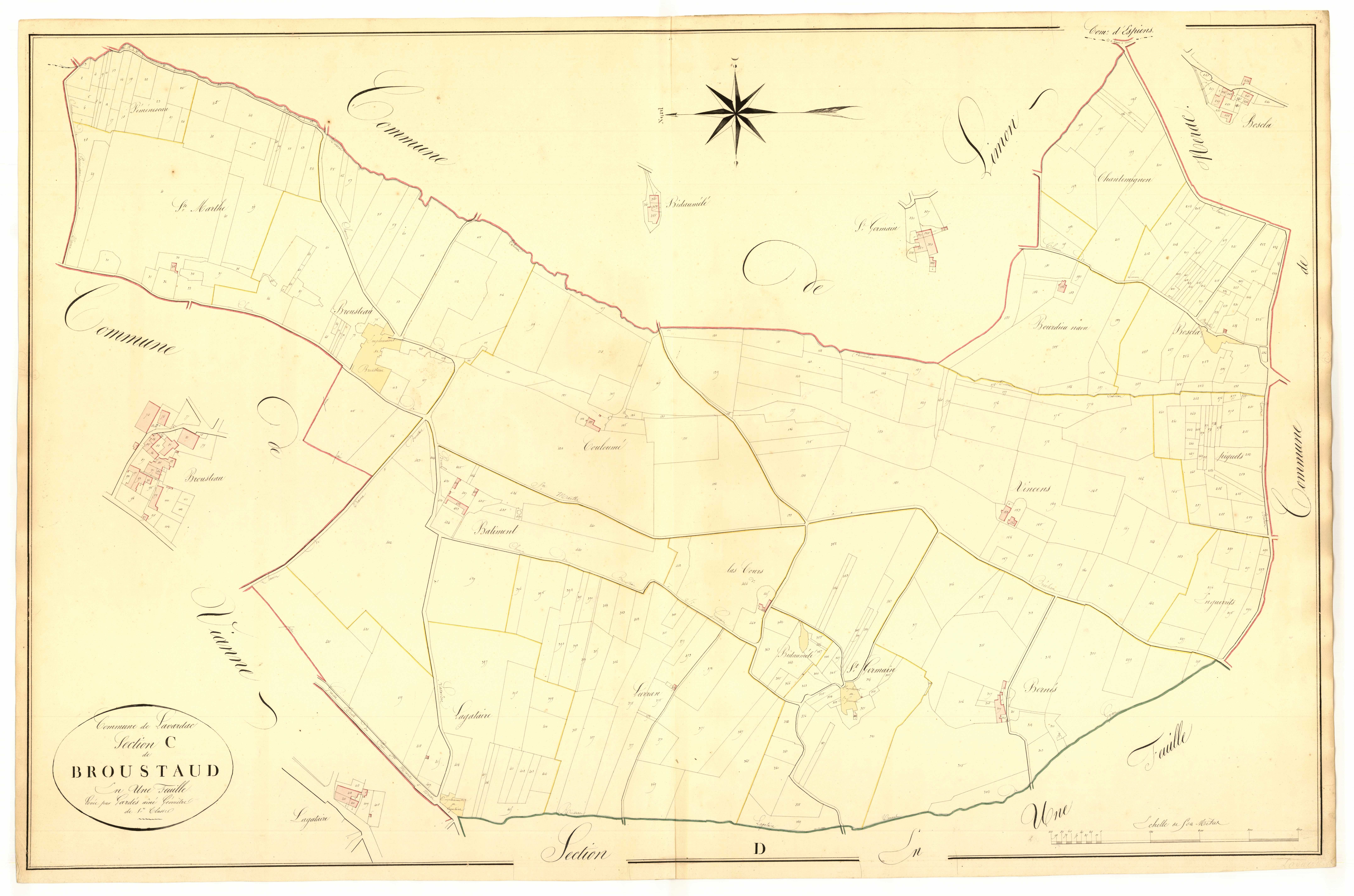 Plan napoléonien, atlas-C Broustaud, Lavardac