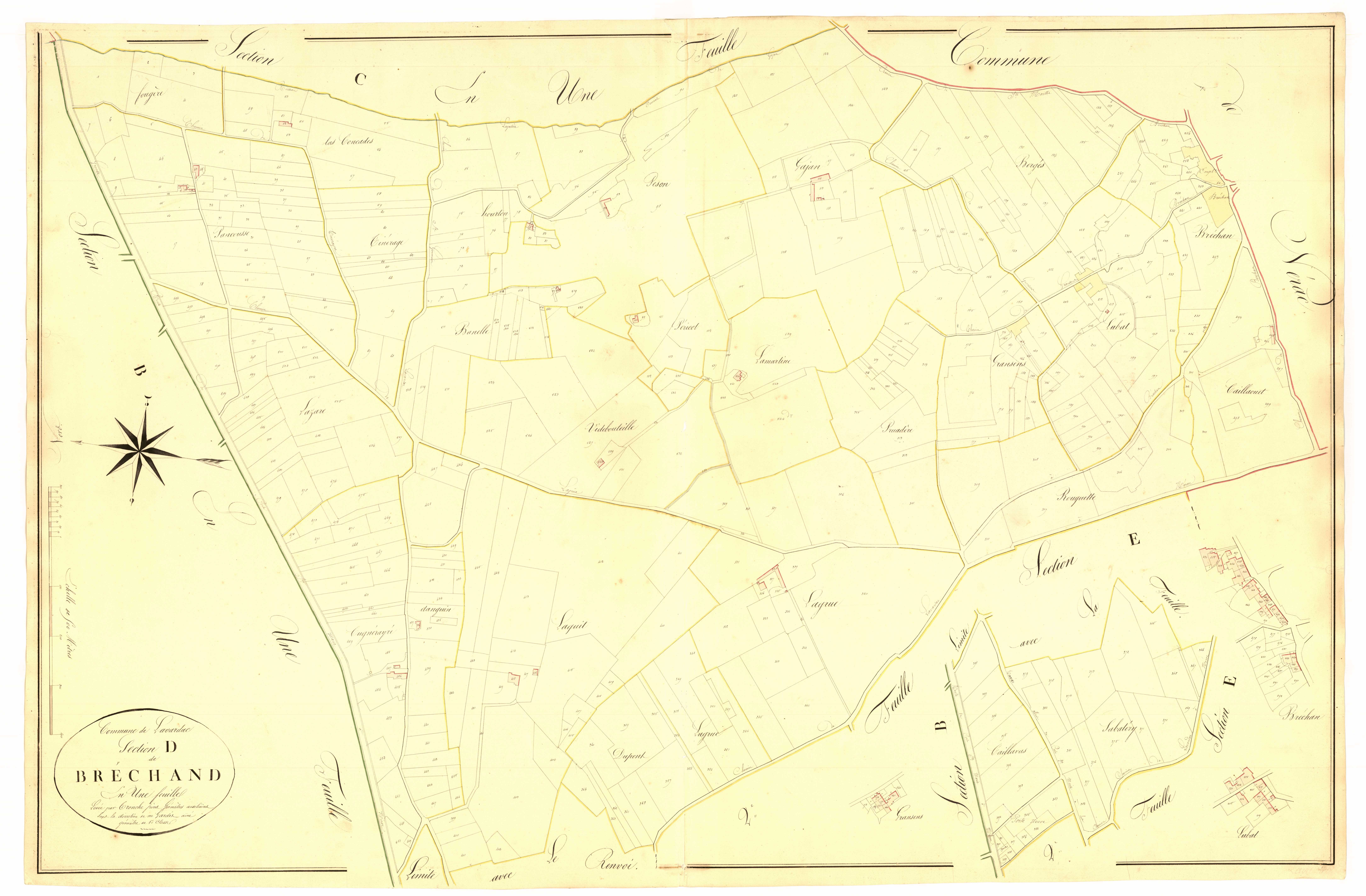 Plan napoléonien, atlas-D Bréchaud, Lavardac