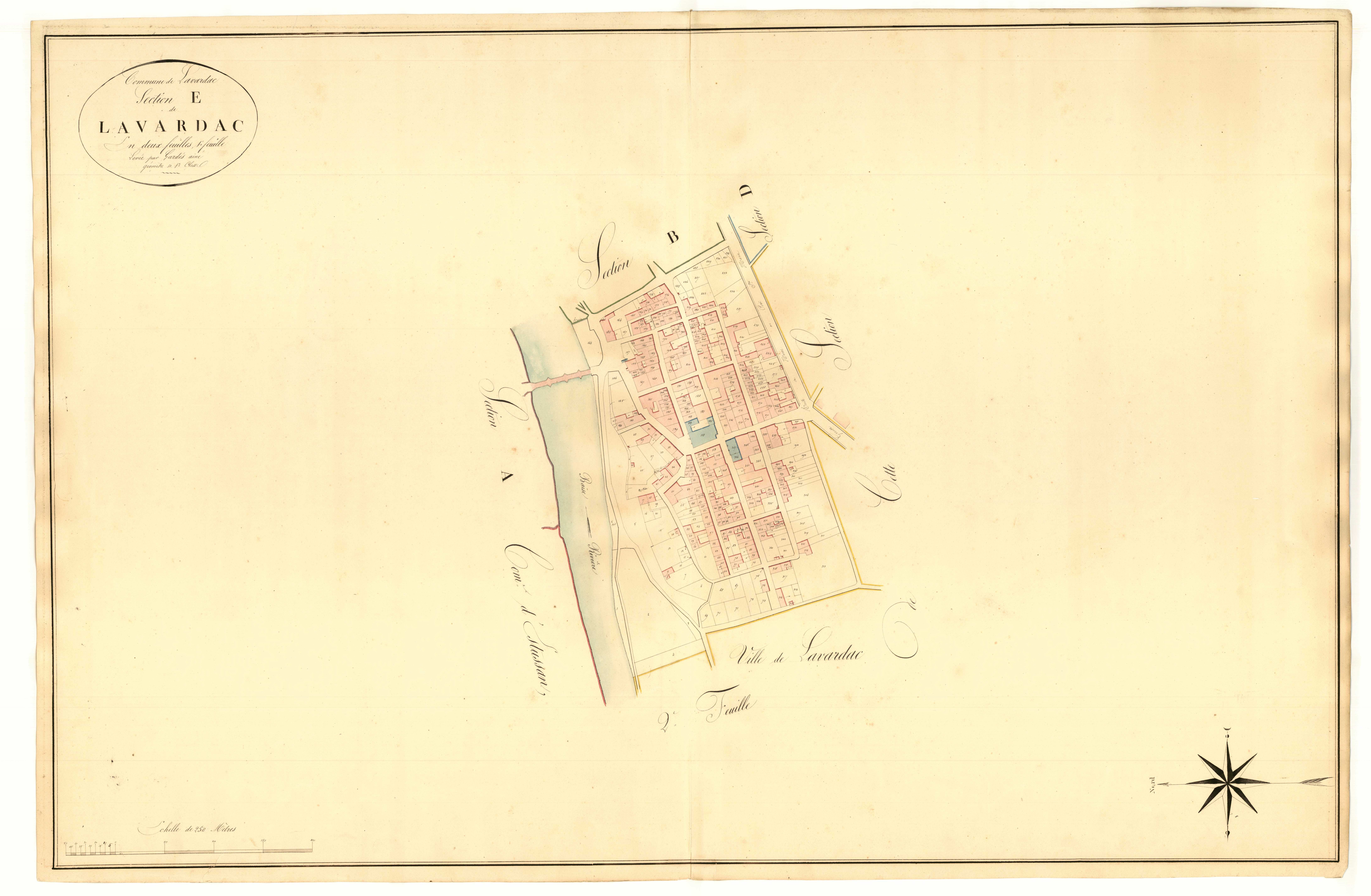 Plan napoléonien, atlas-E1 Lavardac, Lavardac
