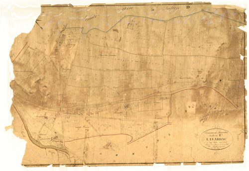 Plan napoléonien, feuille préparatoire-E2 Lavardac, Lavardac