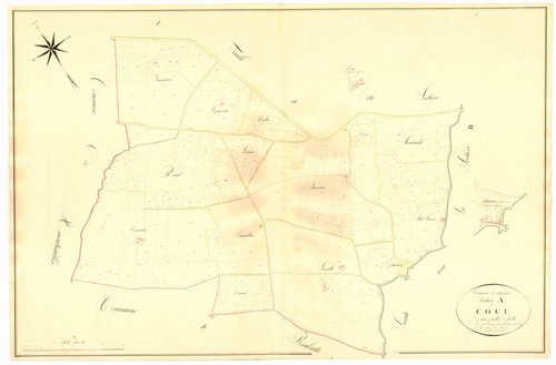 Plan napoléonien, atlas-A2 Cocu, Estussac (voir Lavardac)