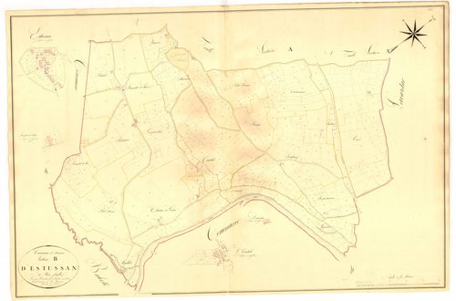 Plan napoléonien, atlas-B Estussac, Estussac (voir Lavardac)