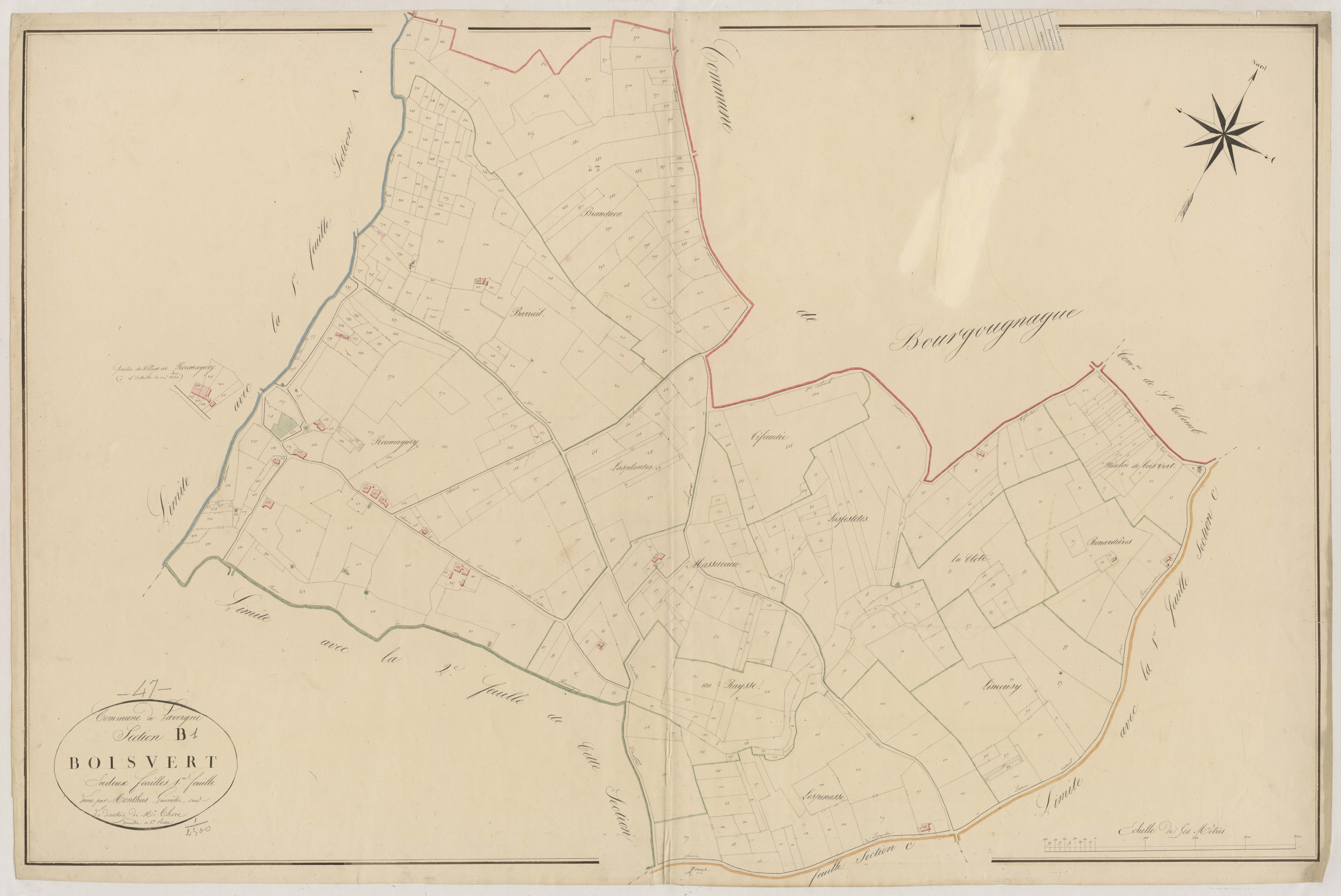 Plan napoléonien, atlas-B1 Boisvert, Lavergne