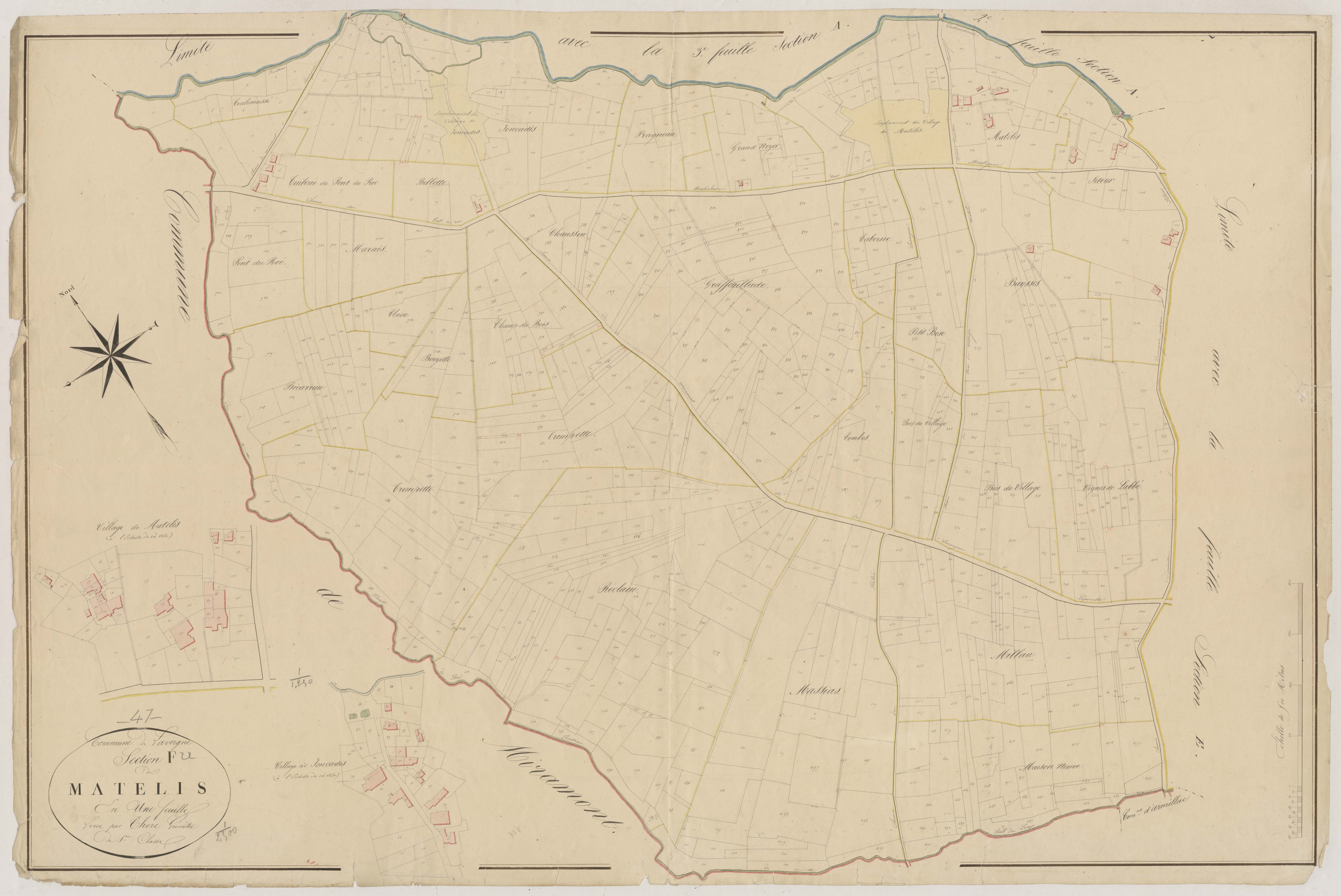 Plan napoléonien, atlas-F Matelis, Lavergne