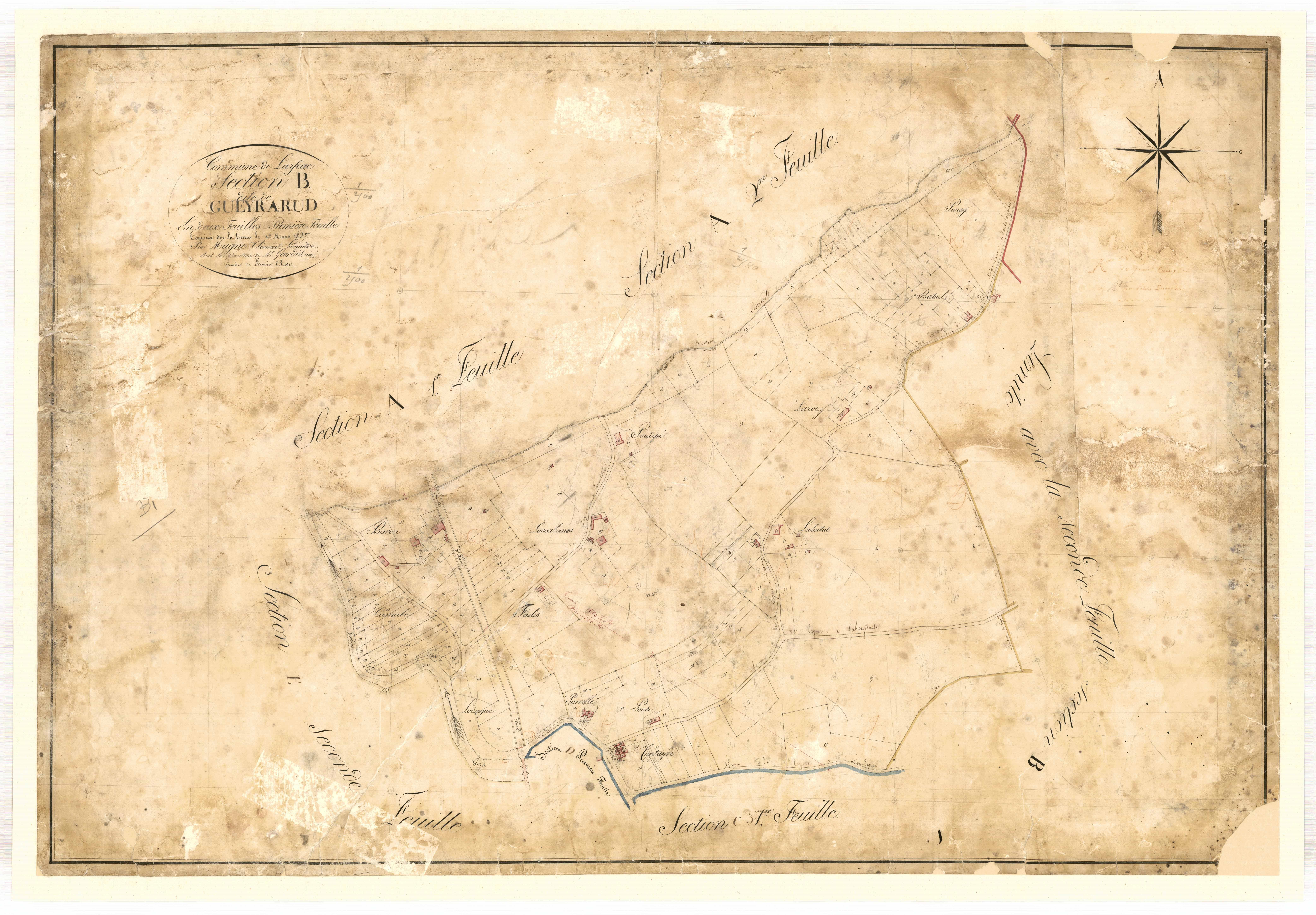 Plan napoléonien-B1 Gueyraud, Layrac