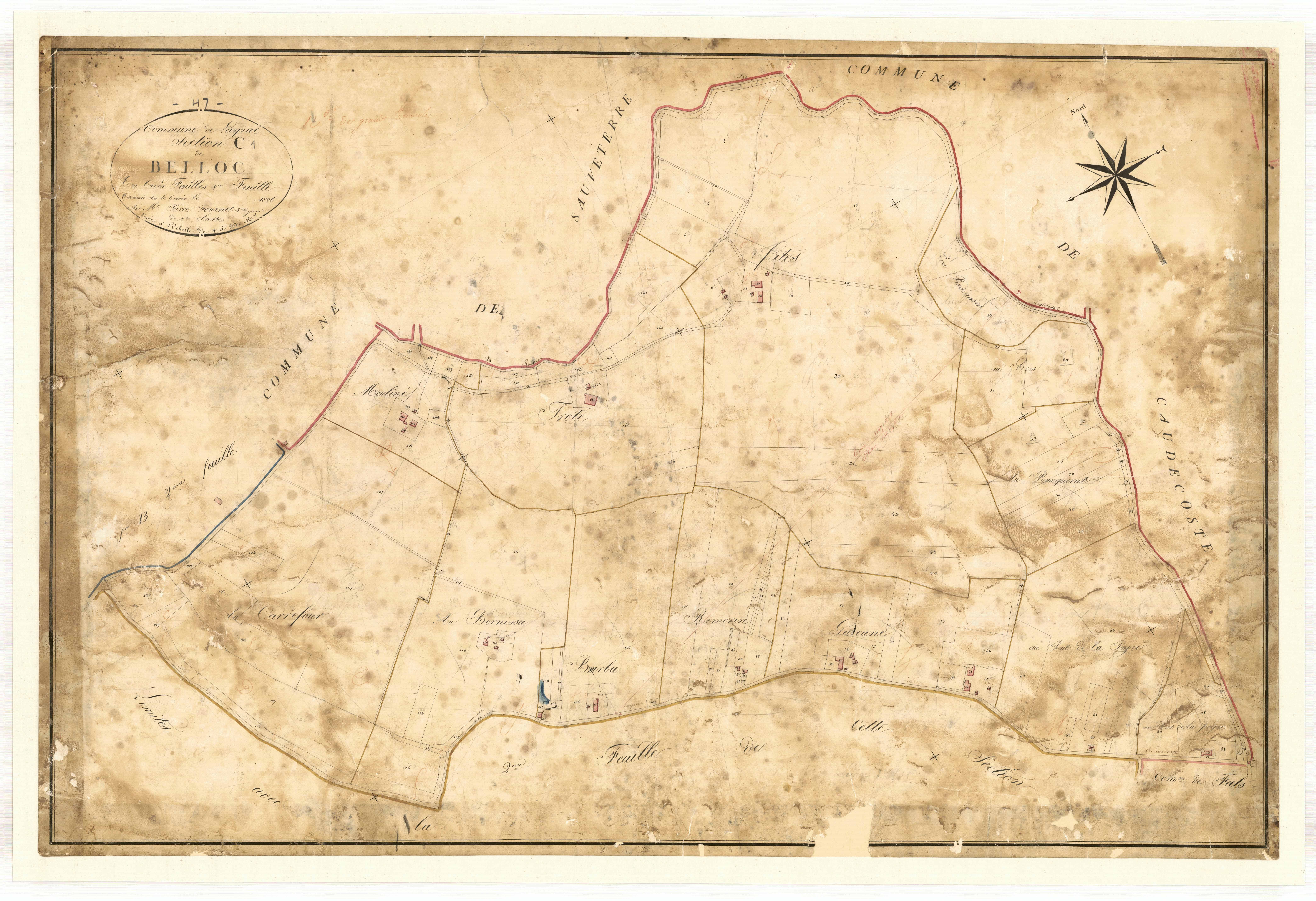 Plan napoléonien-C1 Belloc, Layrac