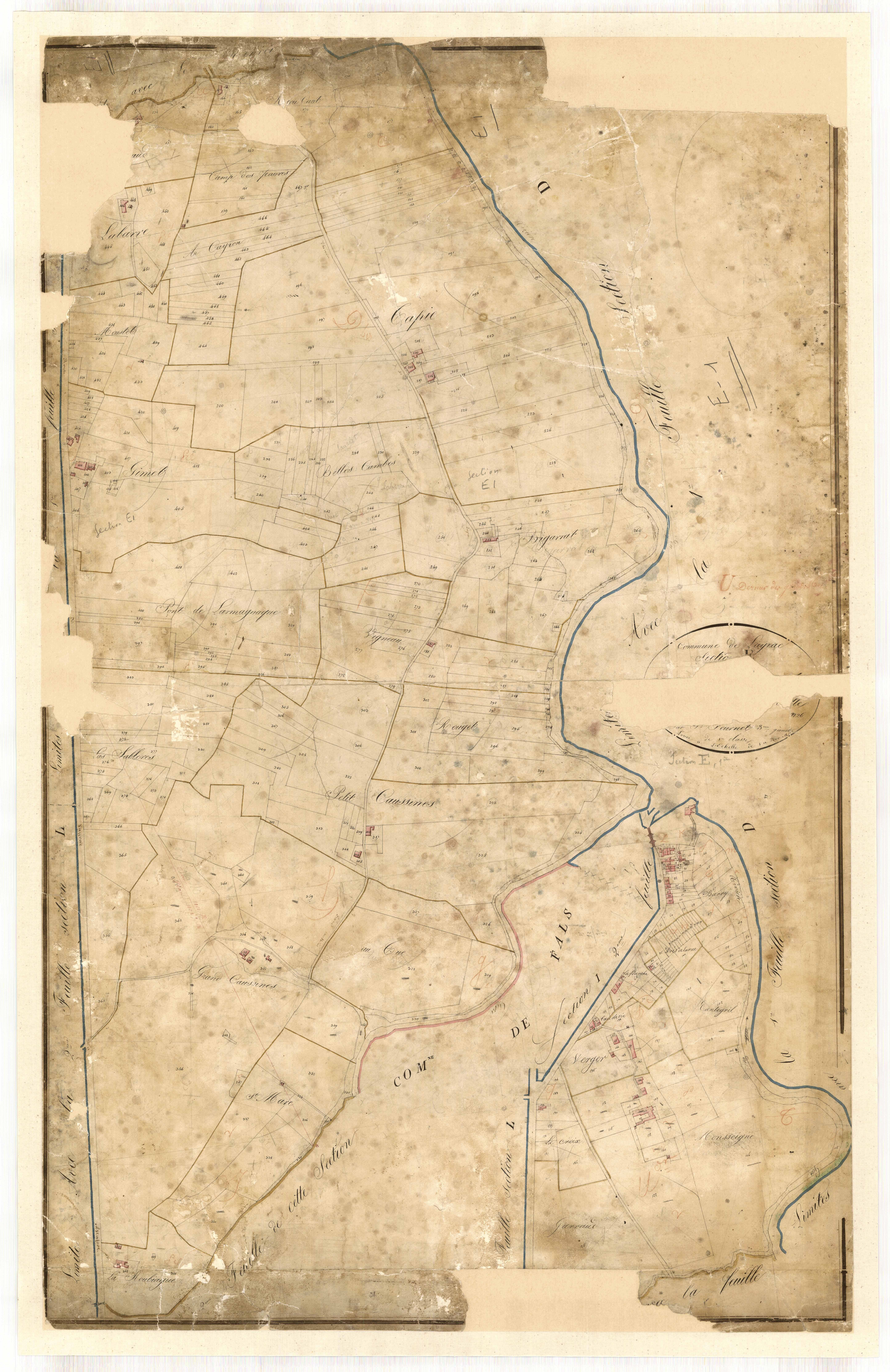 Plan napoléonien-E1 Monsseigné, Layrac