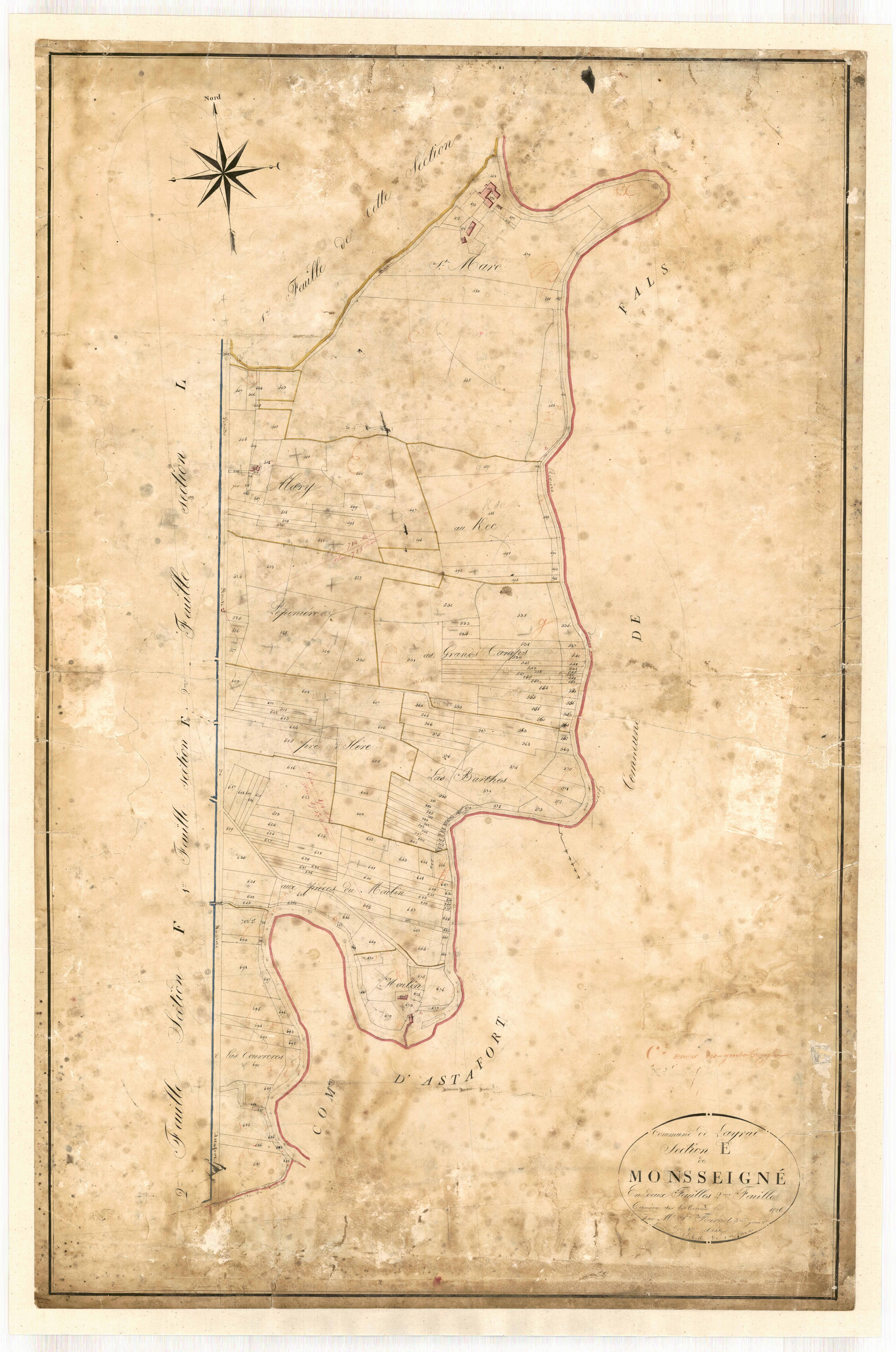 Plan napoléonien-E2 Monsseigné, Layrac