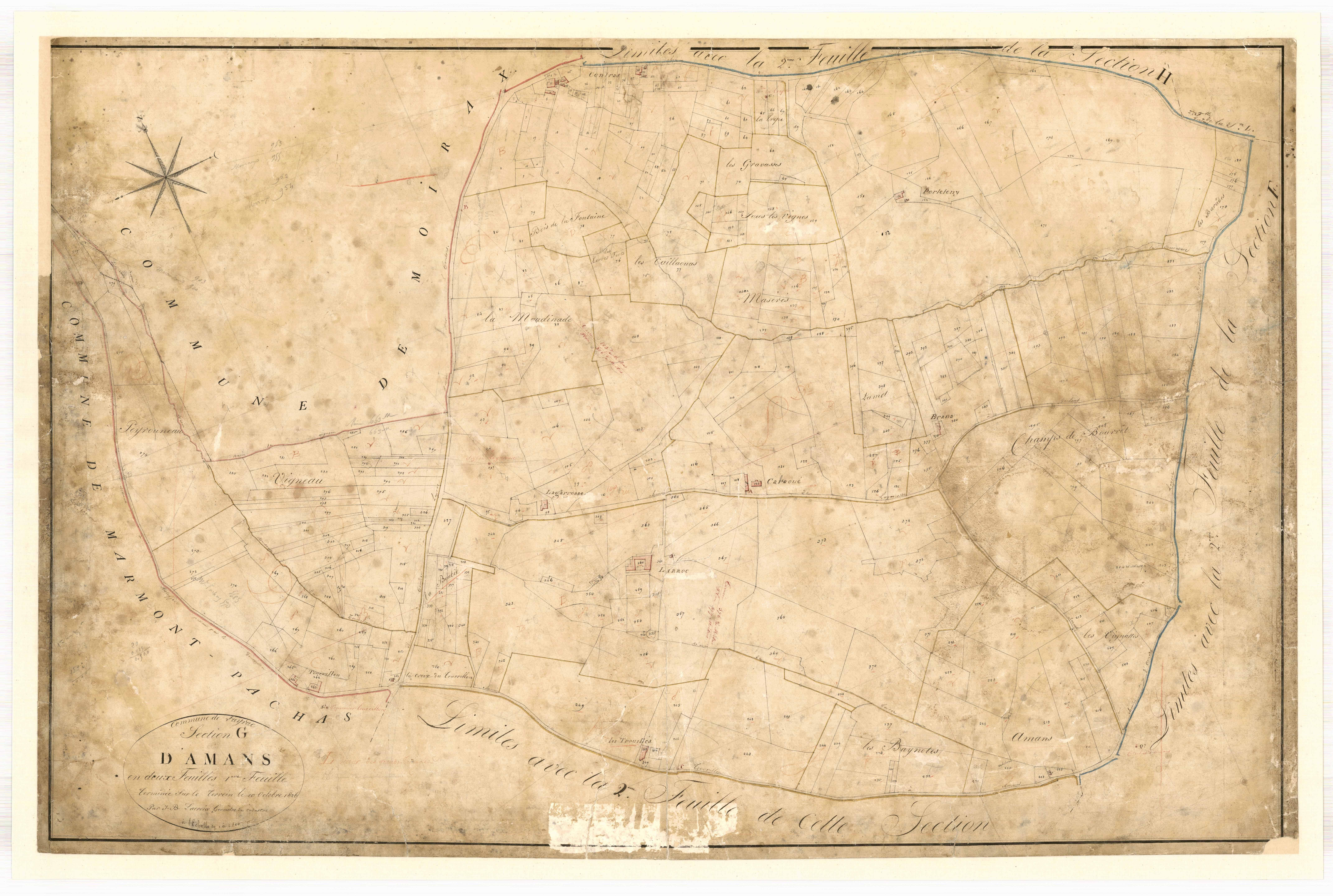 Plan napoléonien-G1 Damans, Layrac