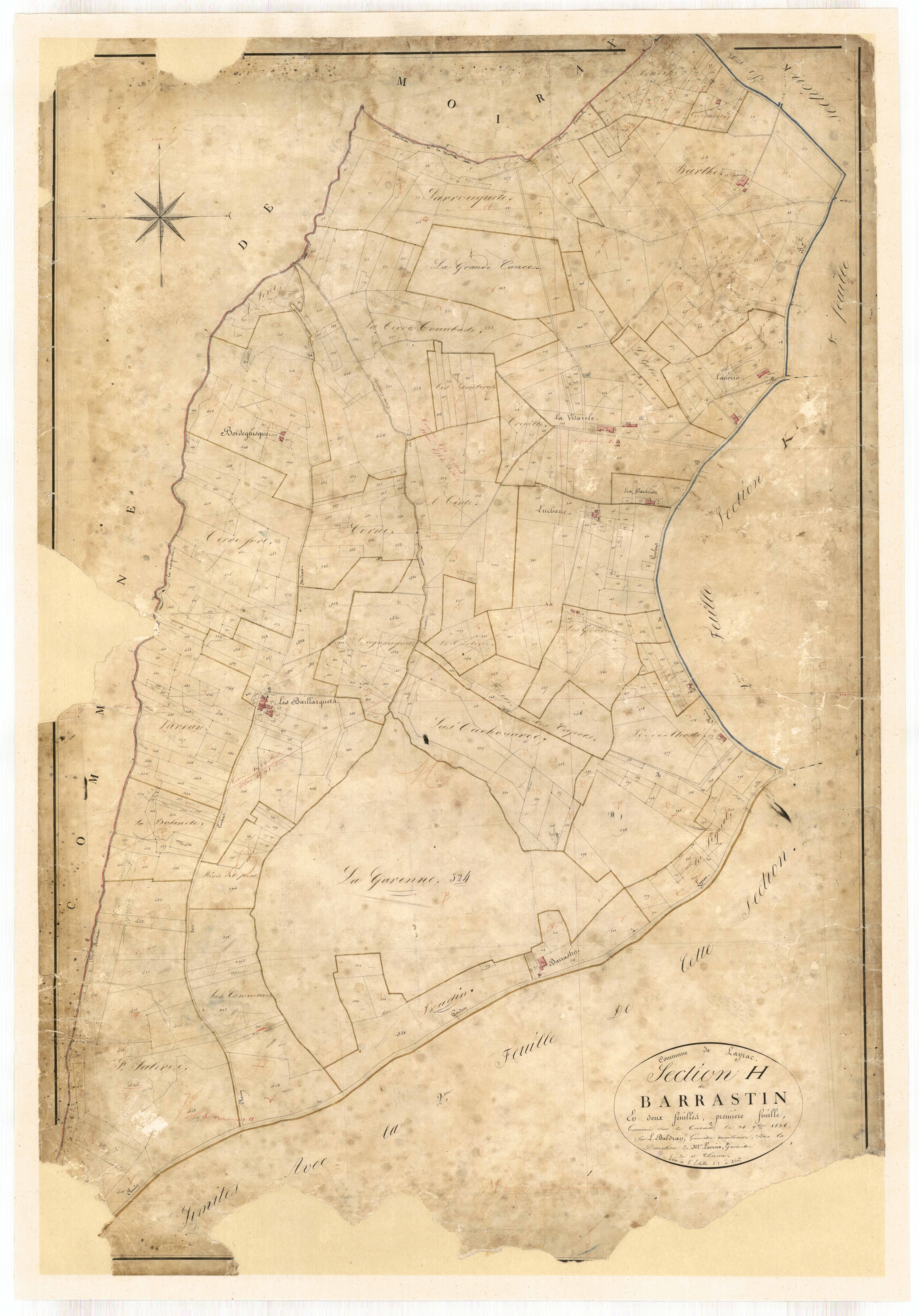 Plan napoléonien-H1 Barrastin, Layrac