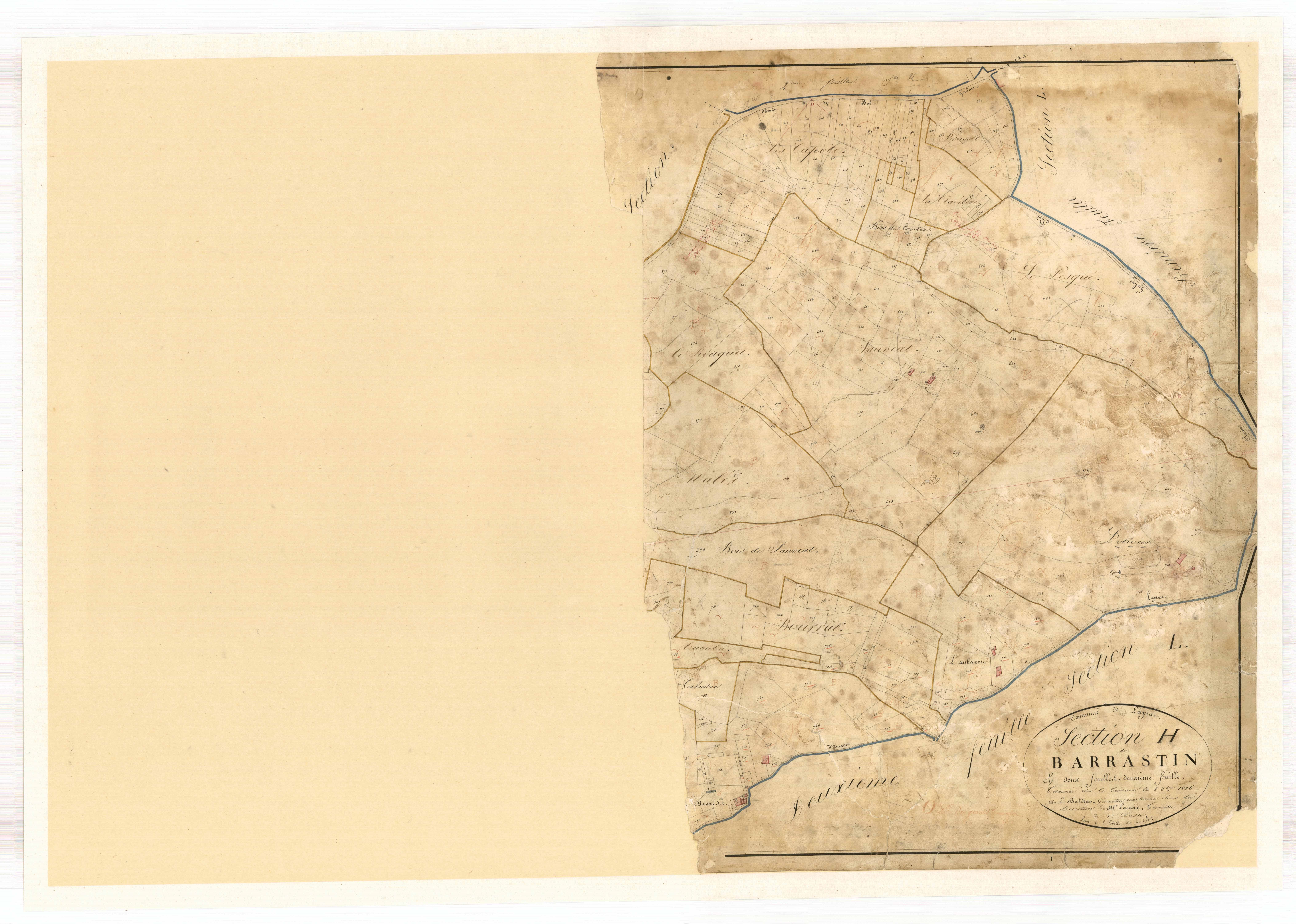 Plan napoléonien-H2 Barrastin, Layrac