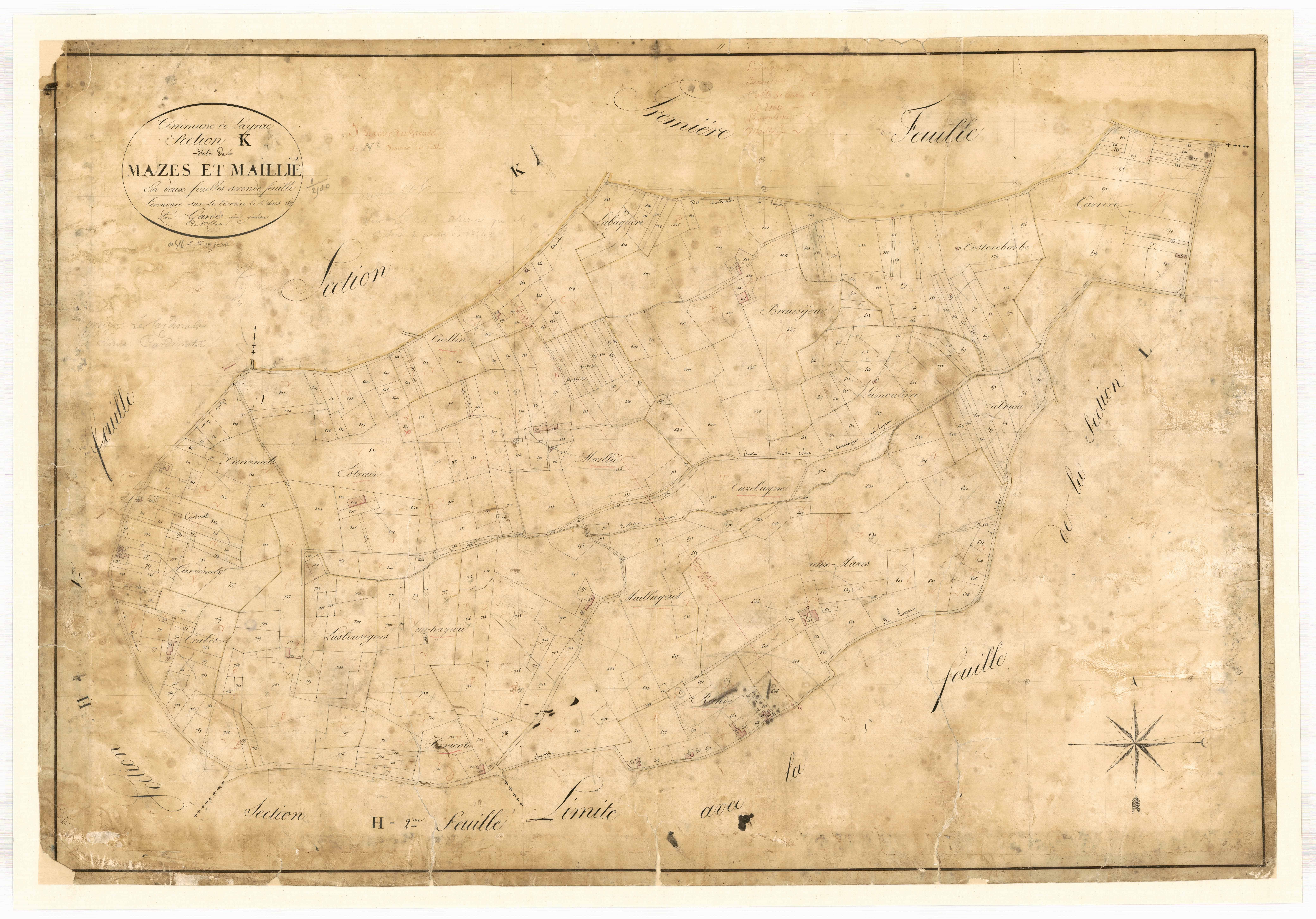 Plan napoléonien-K2 Mazes et Maillié, Layrac
