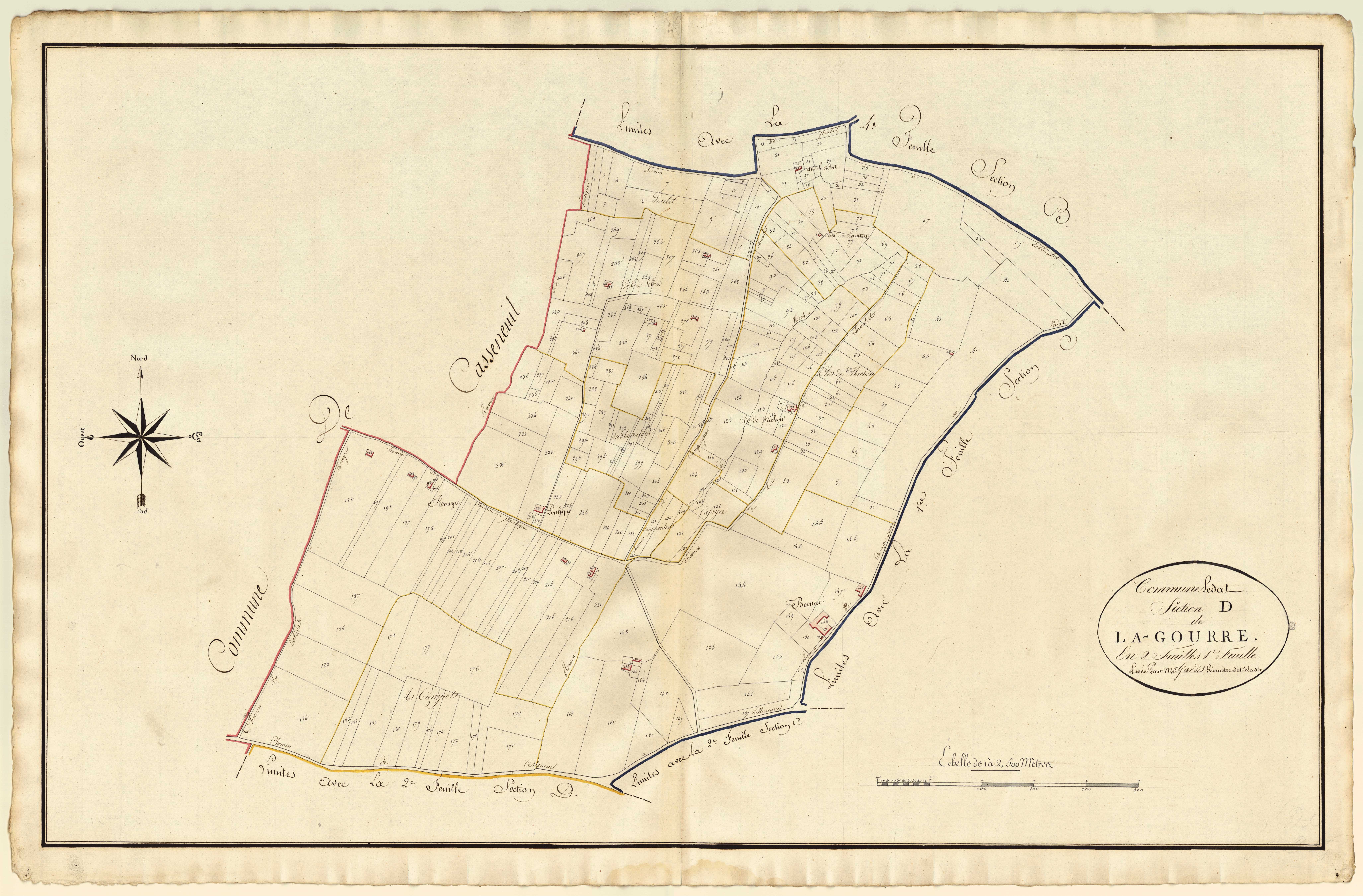 Plan primitif, atlas-D1 La-Gourre, Lédat