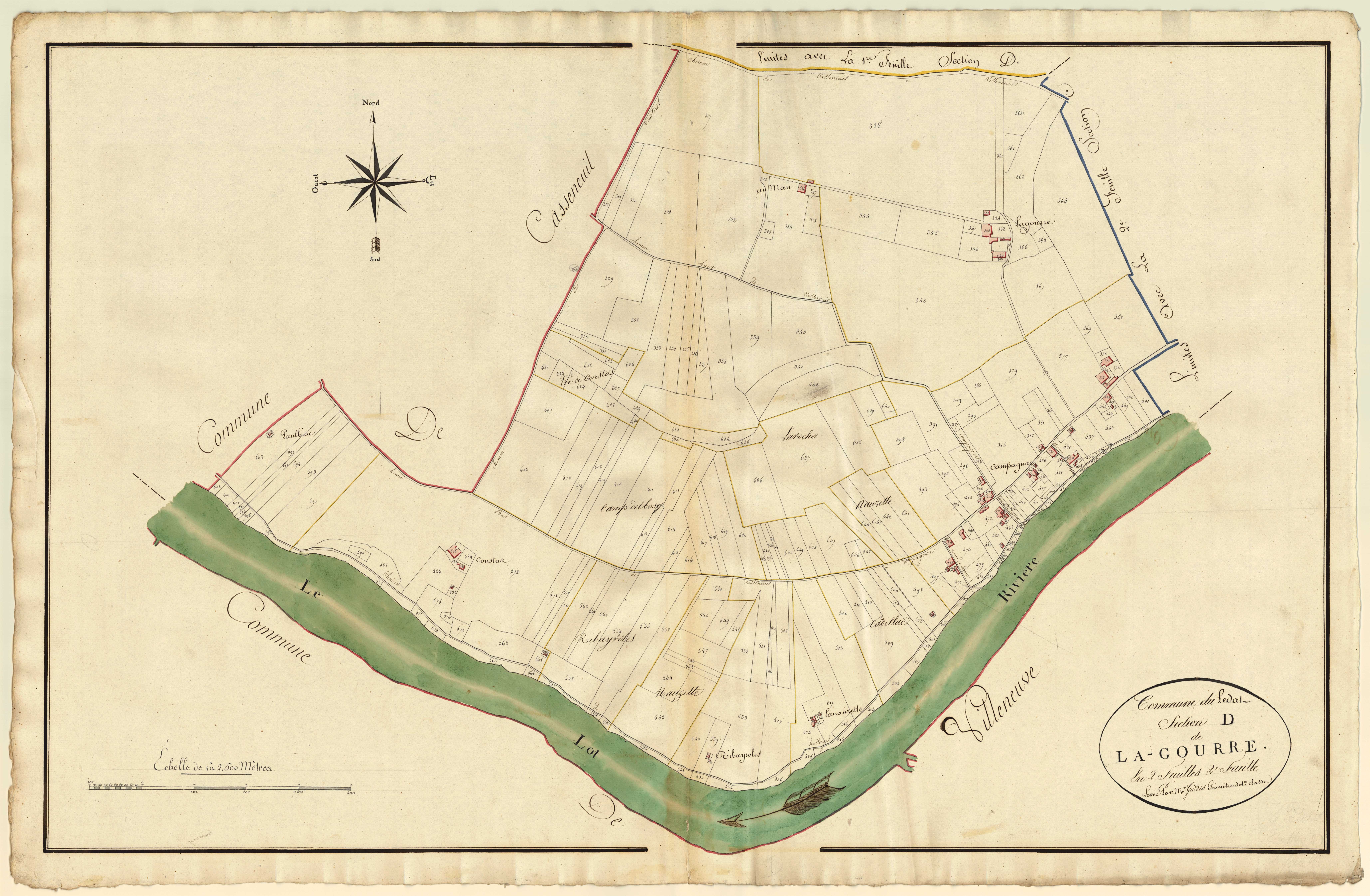 Plan primitif, atlas-D2 La-Gourre, Lédat