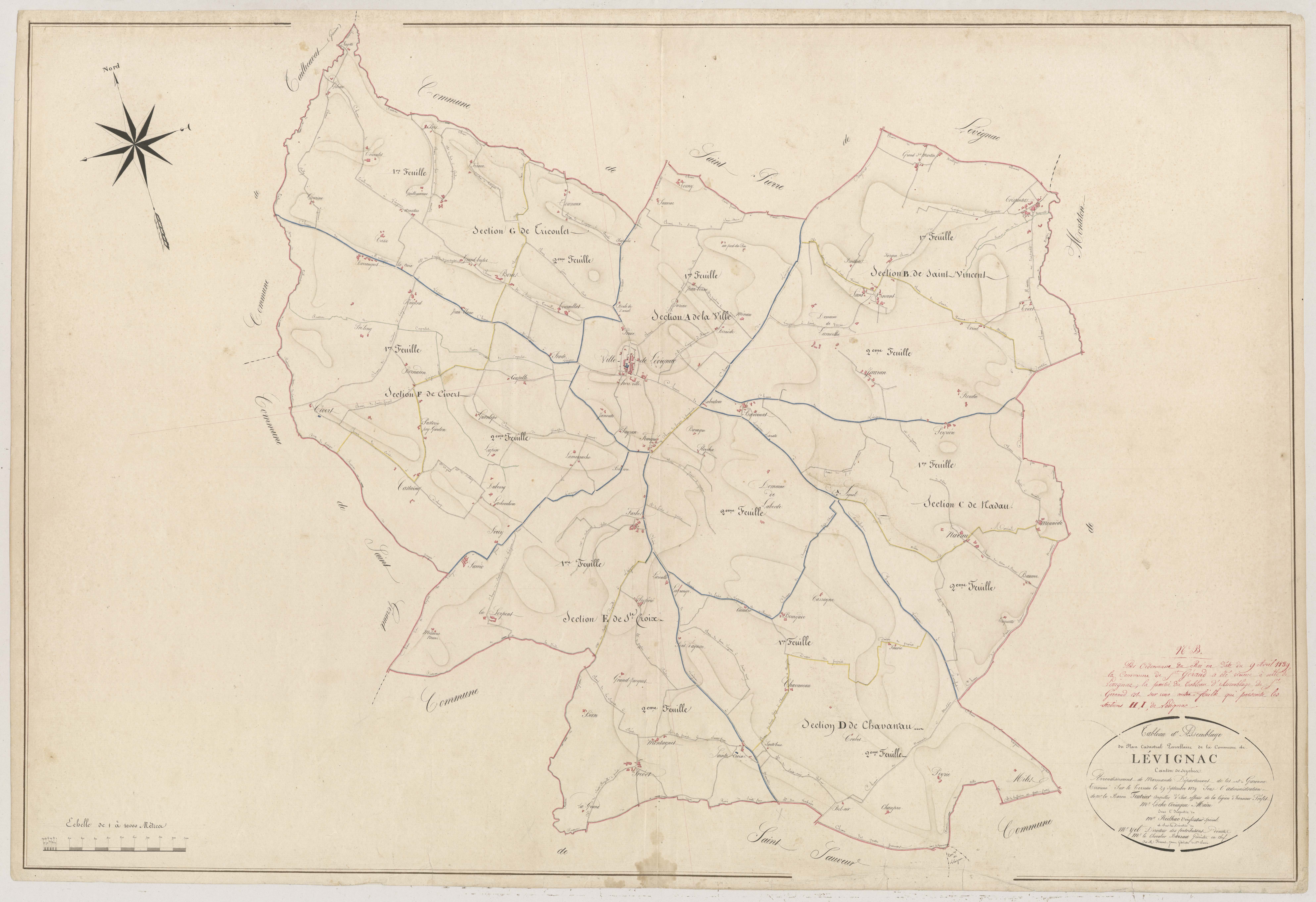 Plan napoléonien, atlas-TA, Lévignac-de-Guyenne