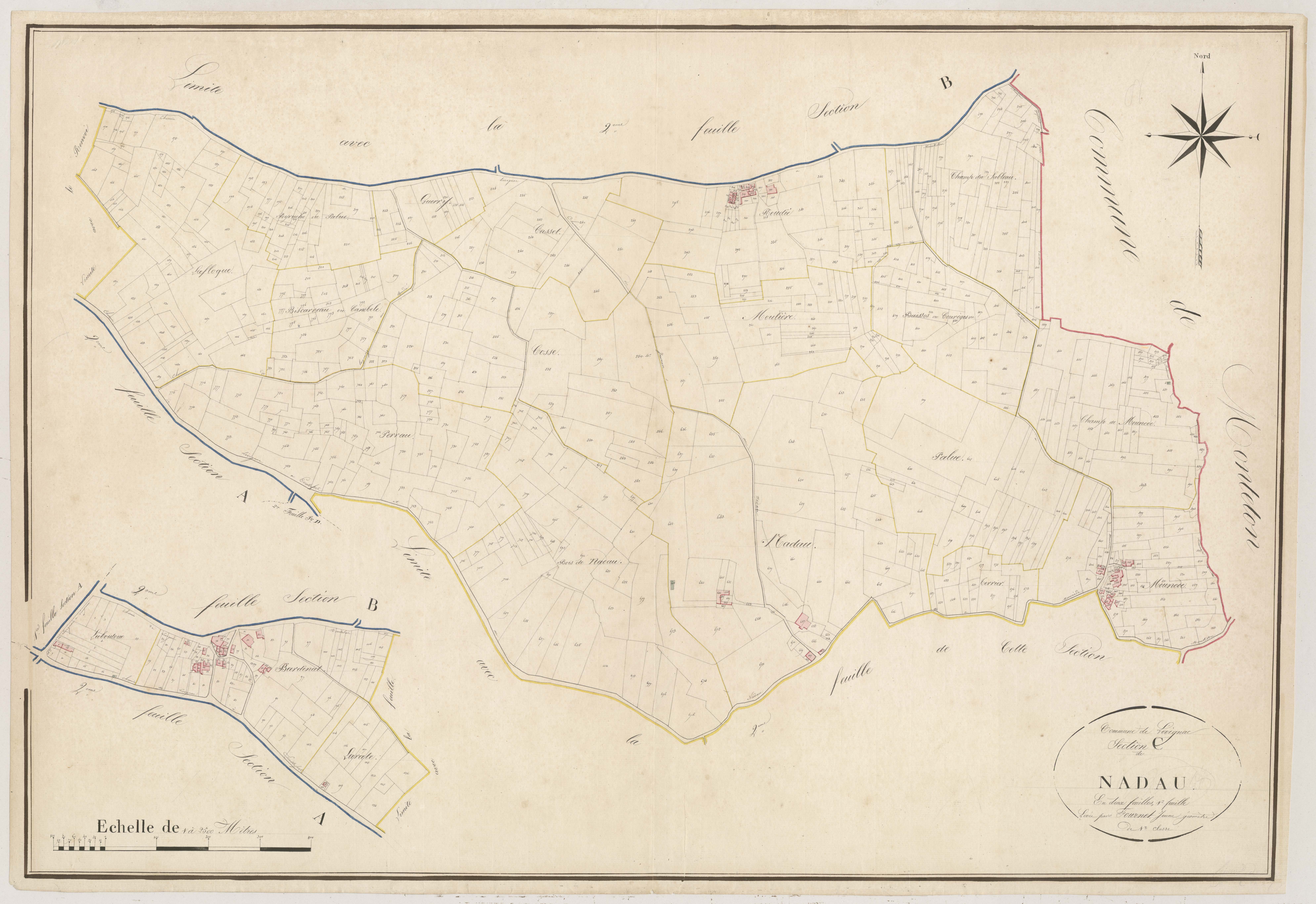 Plan napoléonien, atlas-C1 Nadau, Lévignac-de-Guyenne