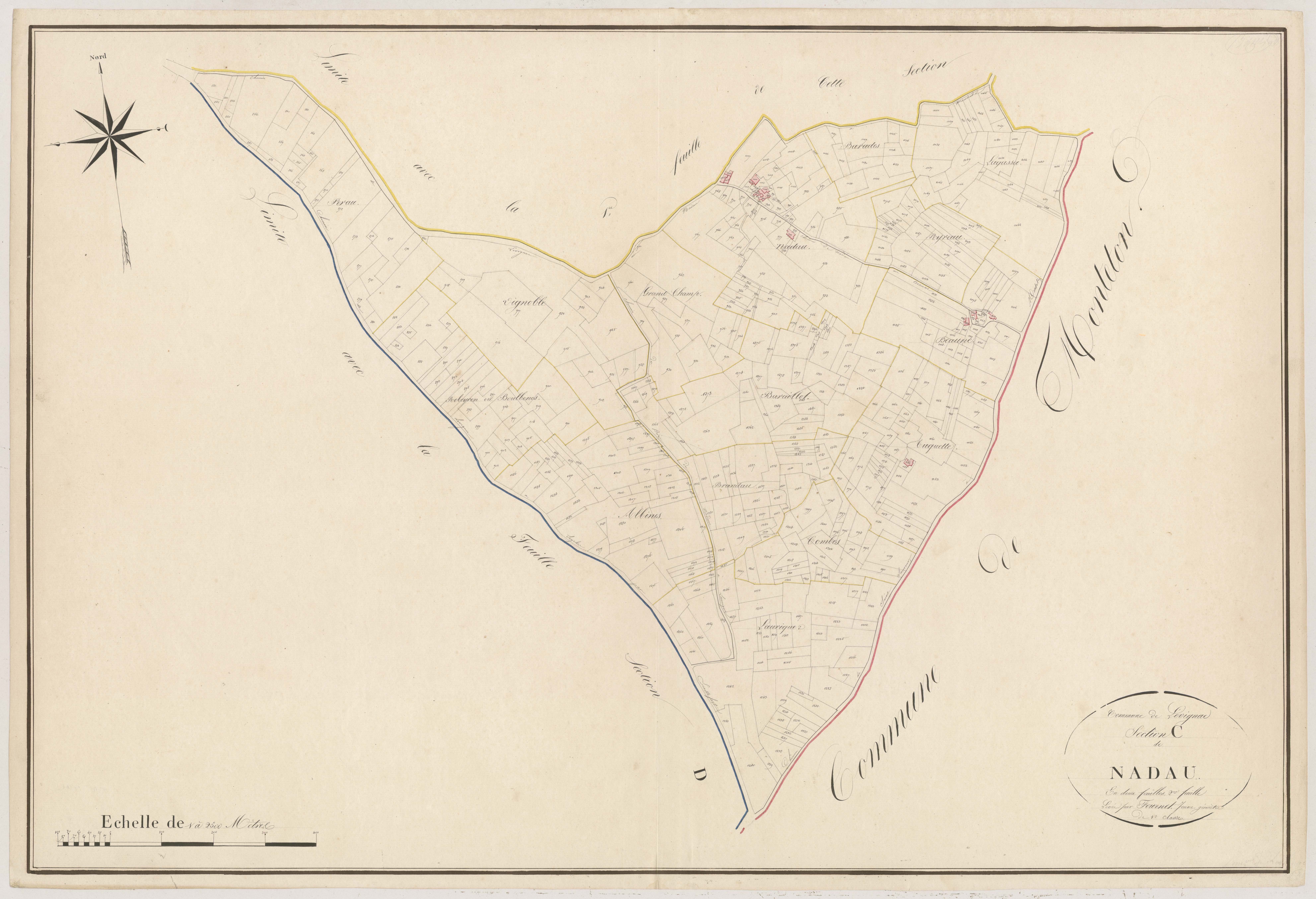 Plan napoléonien, atlas-C2 Nadau, Lévignac-de-Guyenne