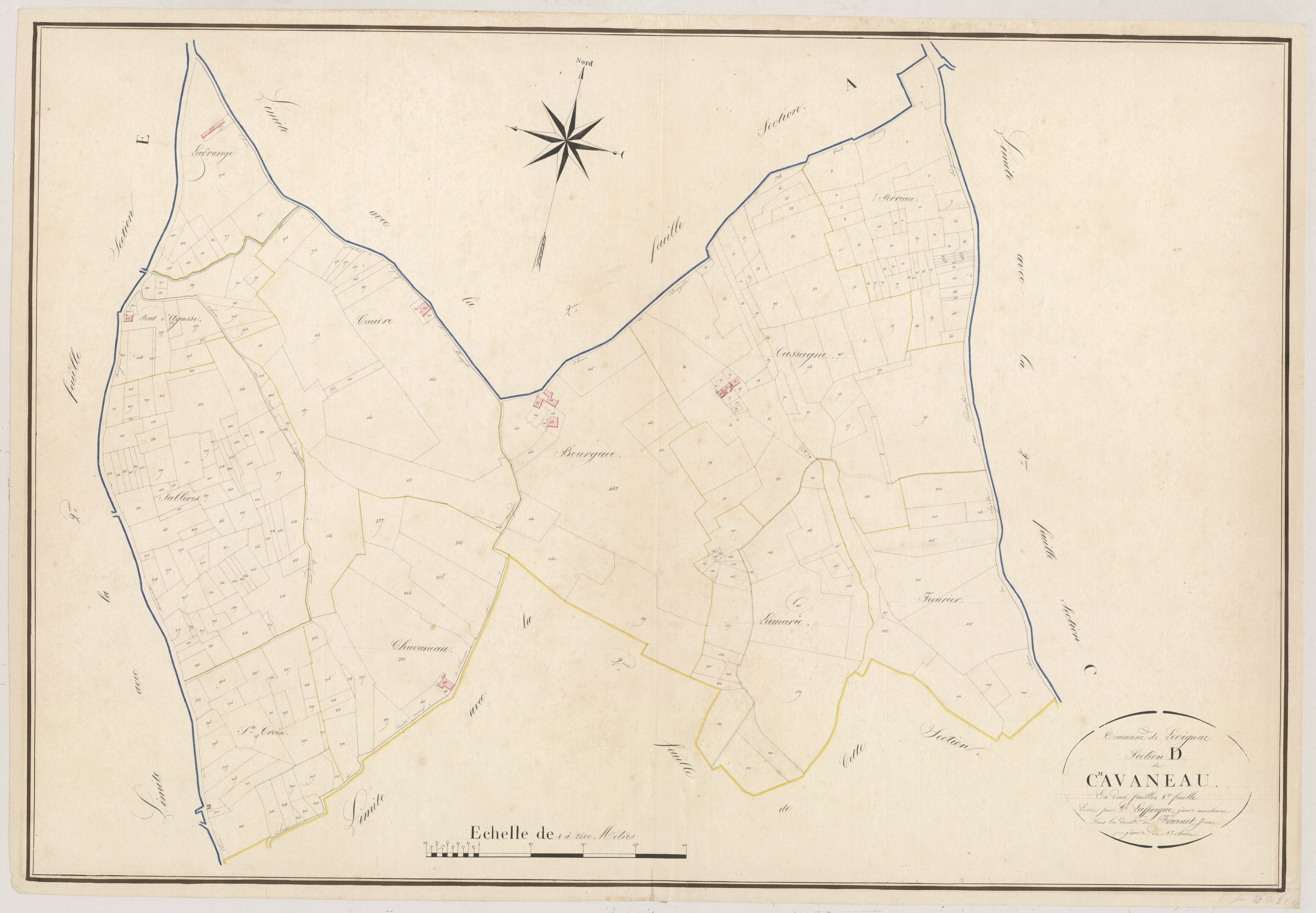 Plan napoléonien, atlas-D1 Chavaneau, Lévignac-de-Guyenne