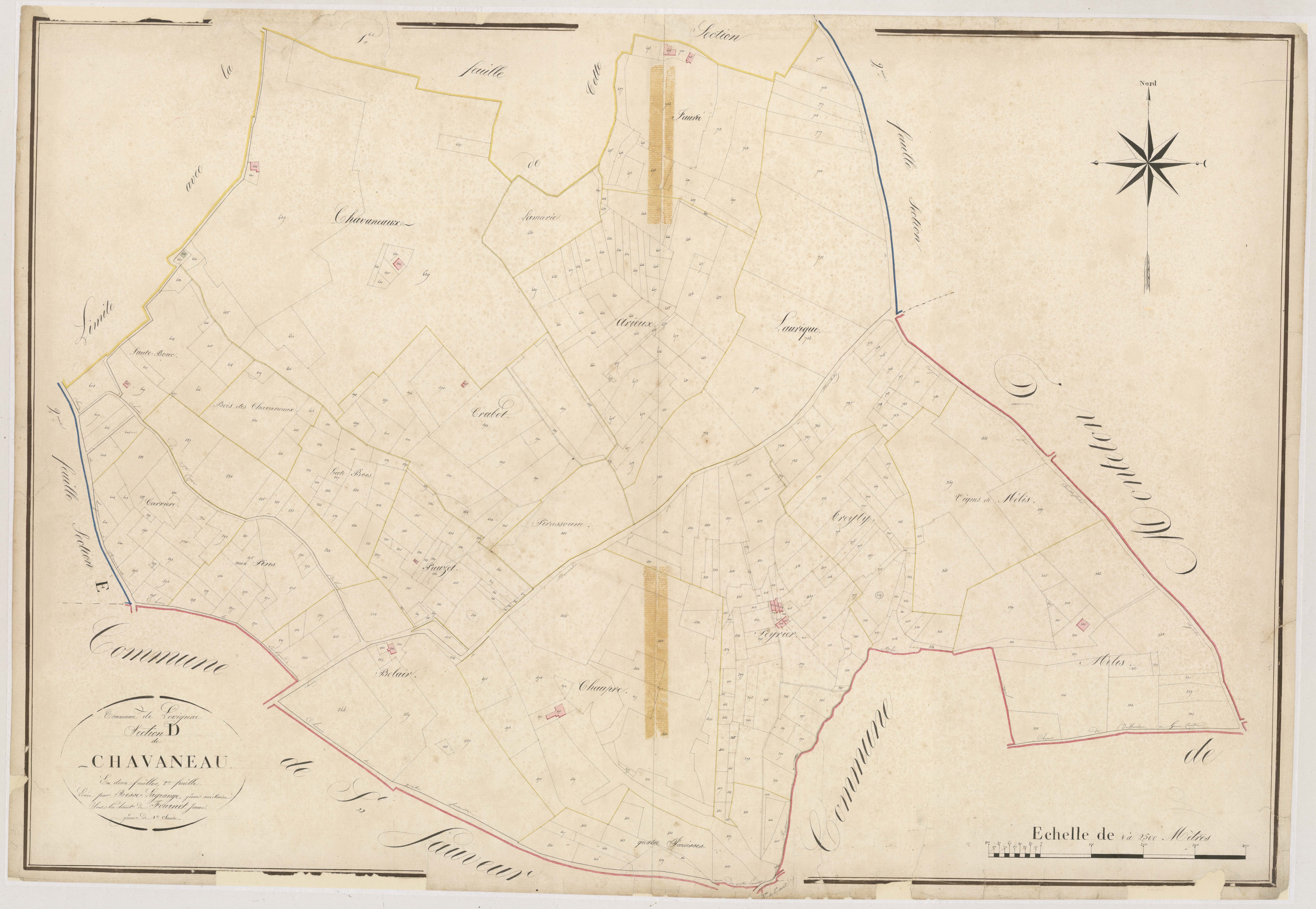 Plan napoléonien, atlas-D2 Chavaneau, Lévignac-de-Guyenne