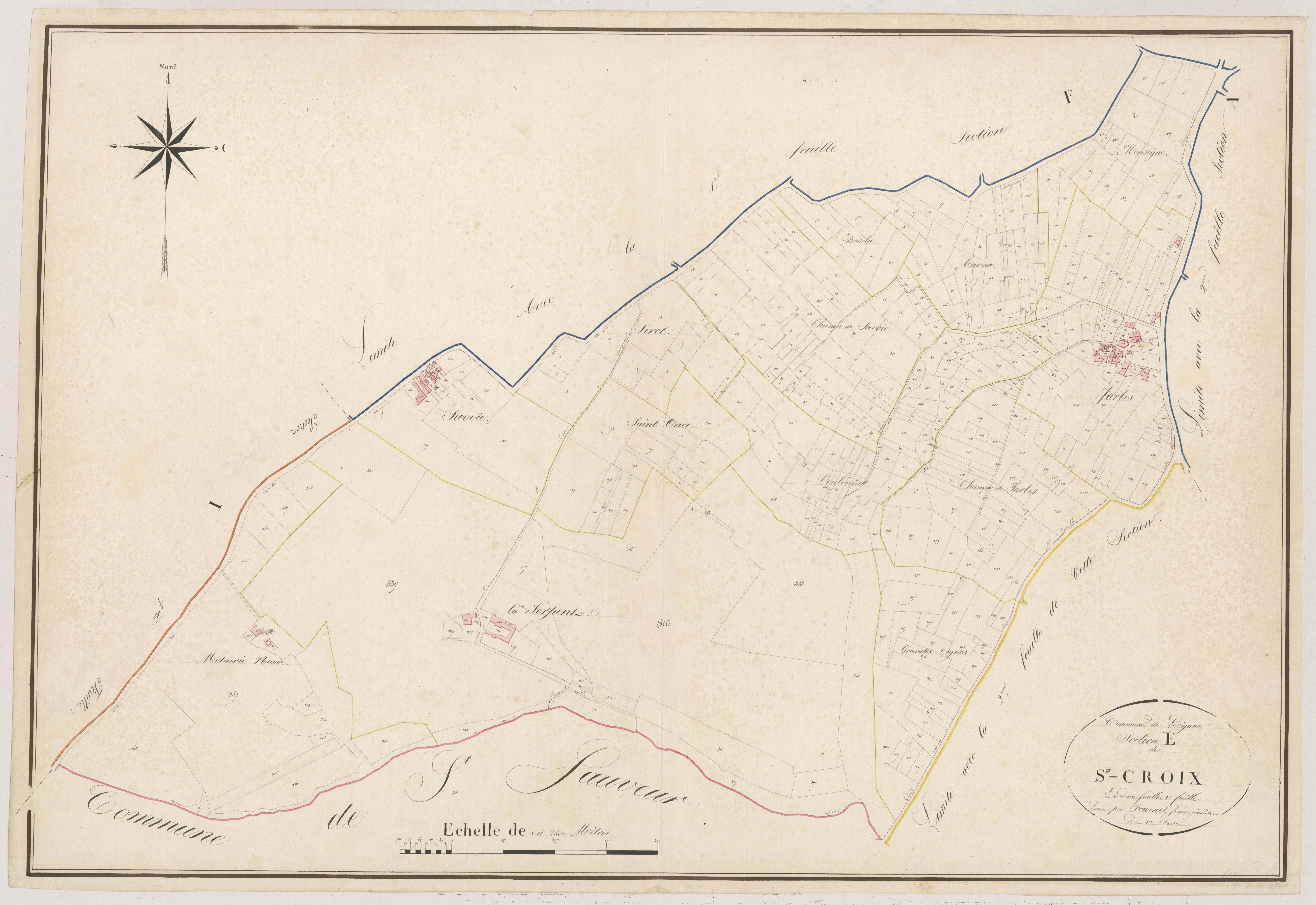 Plan napoléonien, atlas-E1 Sainte-Croix, Lévignac-de-Guyenne