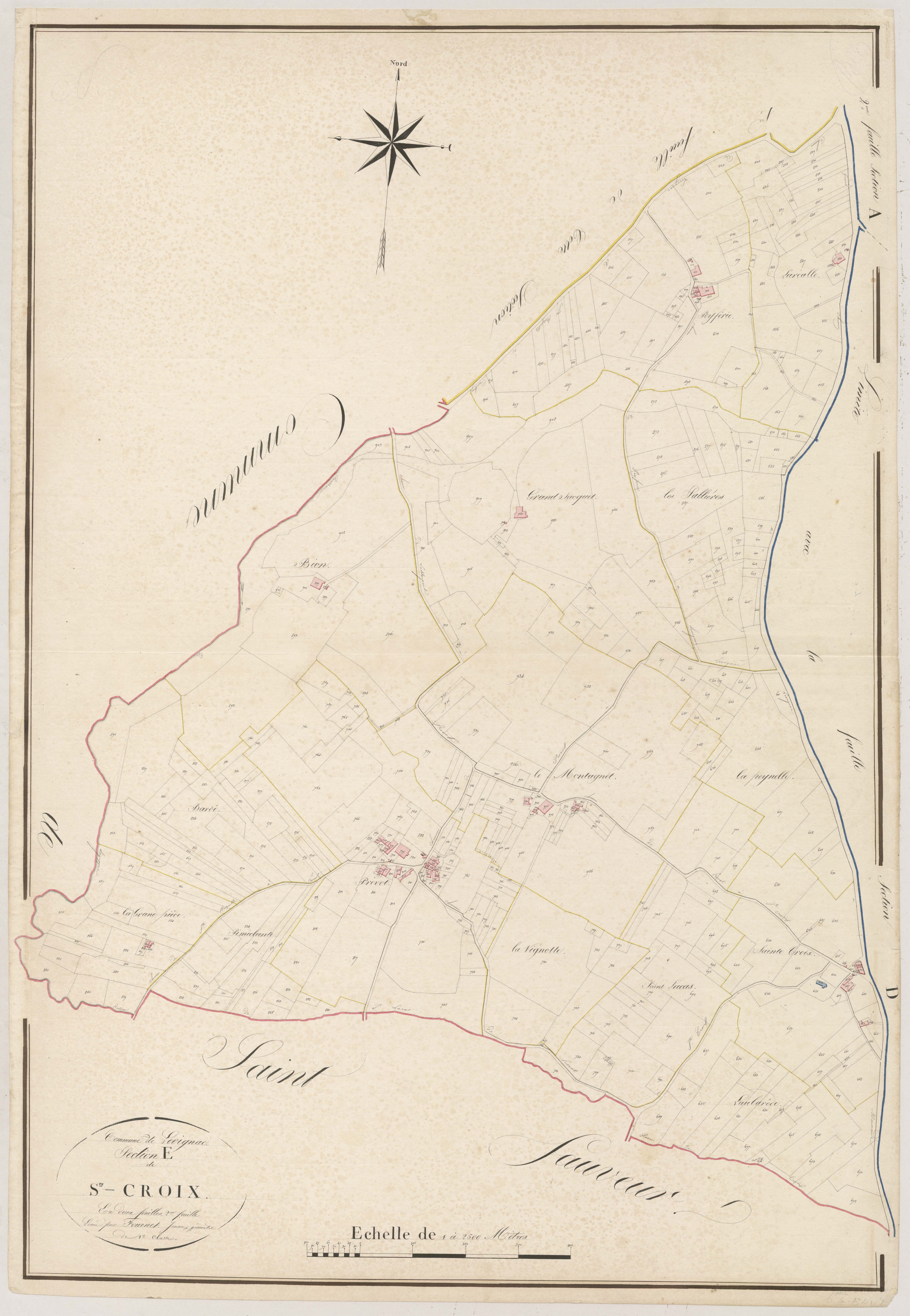 Plan napoléonien, atlas-E2 Sainte-Croix, Lévignac-de-Guyenne