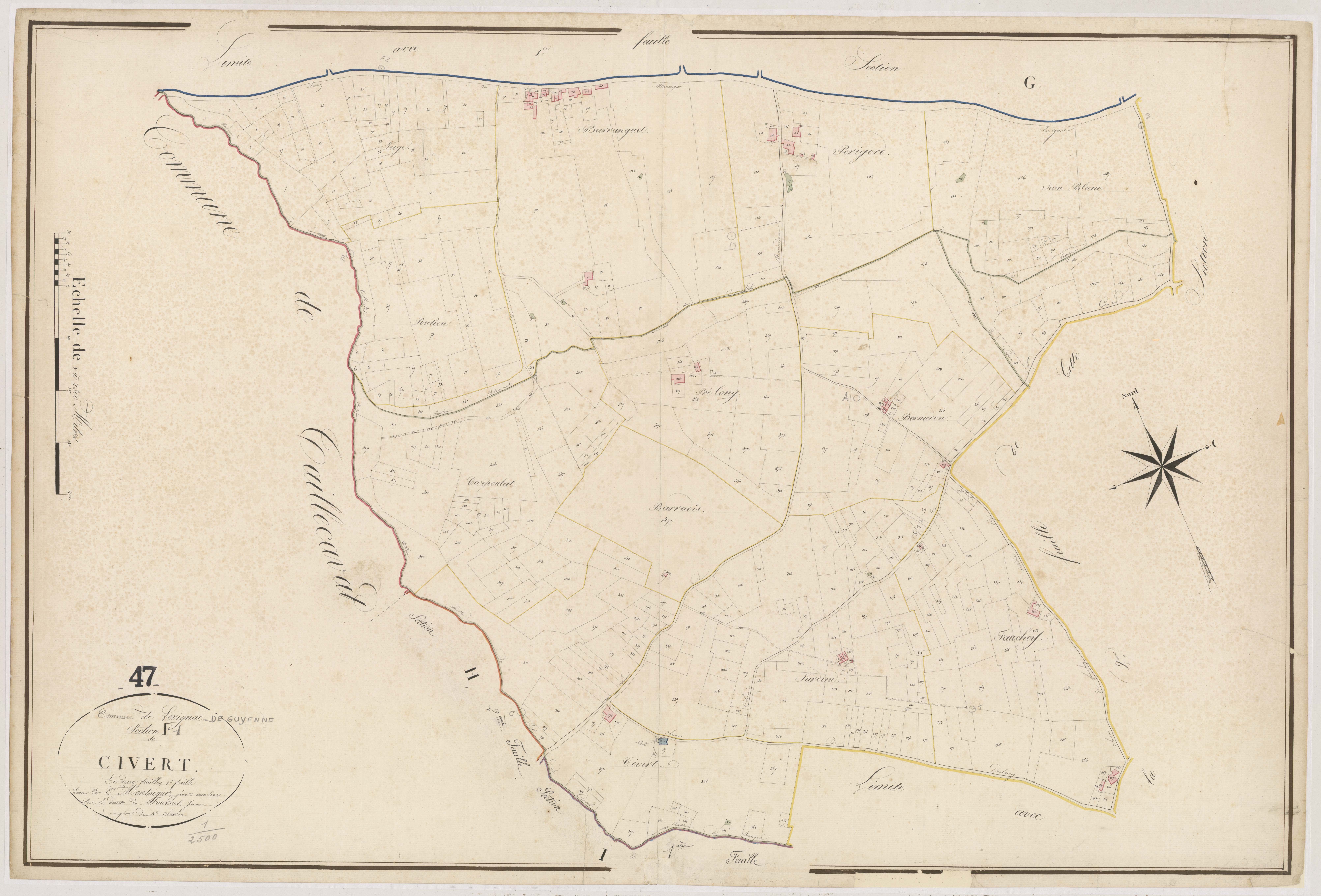 Plan napoléonien, atlas-F1 Civert, Lévignac-de-Guyenne