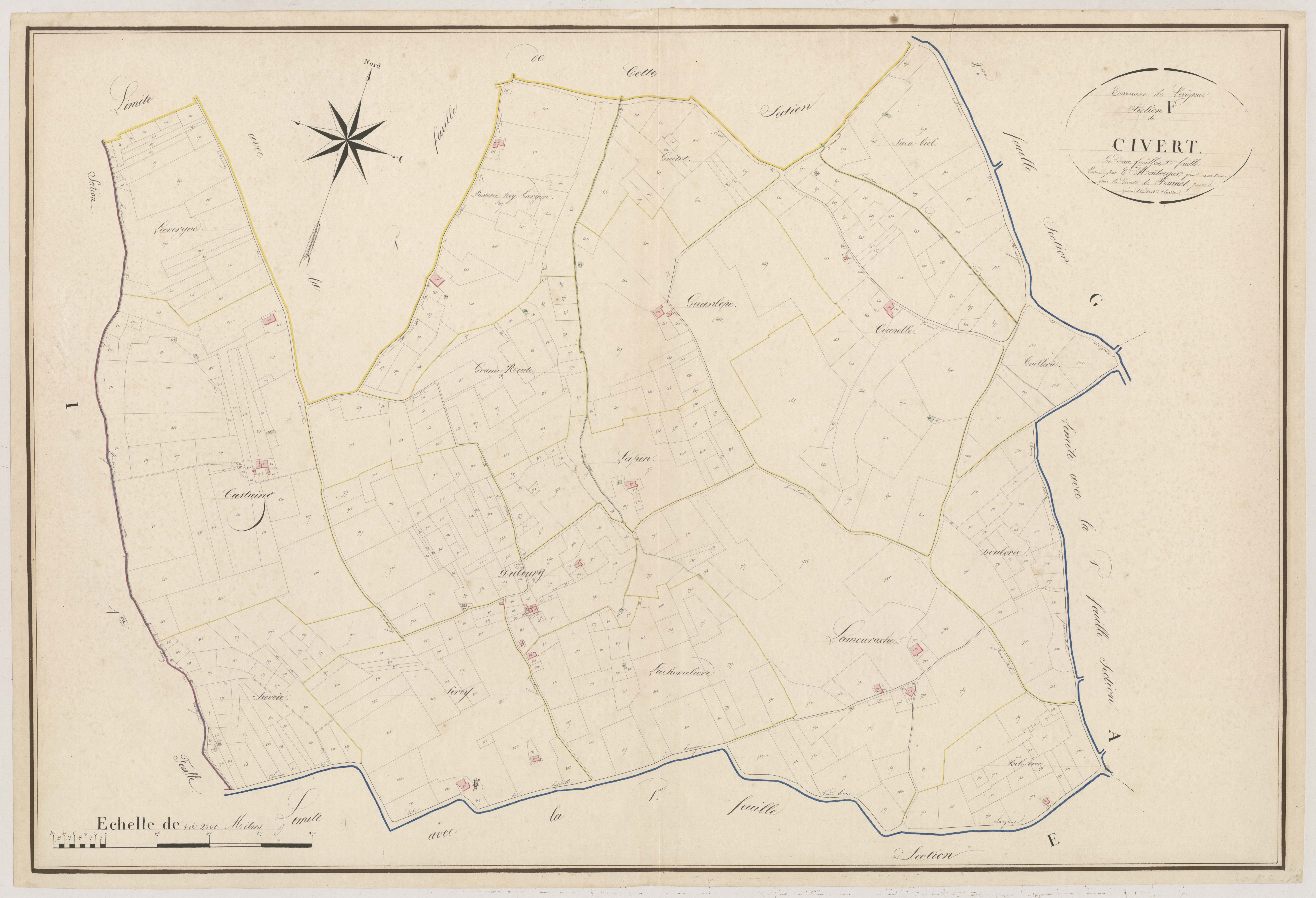 Plan napoléonien, atlas-F2 Civert, Lévignac-de-Guyenne