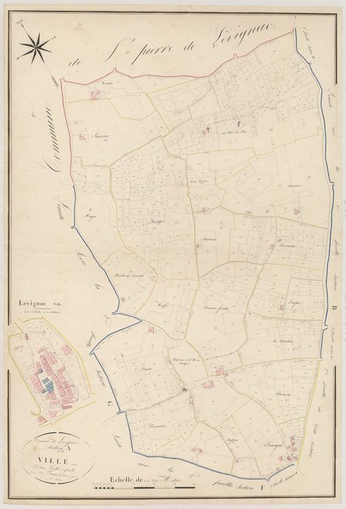 Plan napoléonien, atlas-A1 La Ville, Lévignac-de-Guyenne
