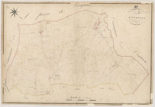 Plan napoléonien, atlas-B1 Saint-Vincent, Lévignac-de-Guyenne