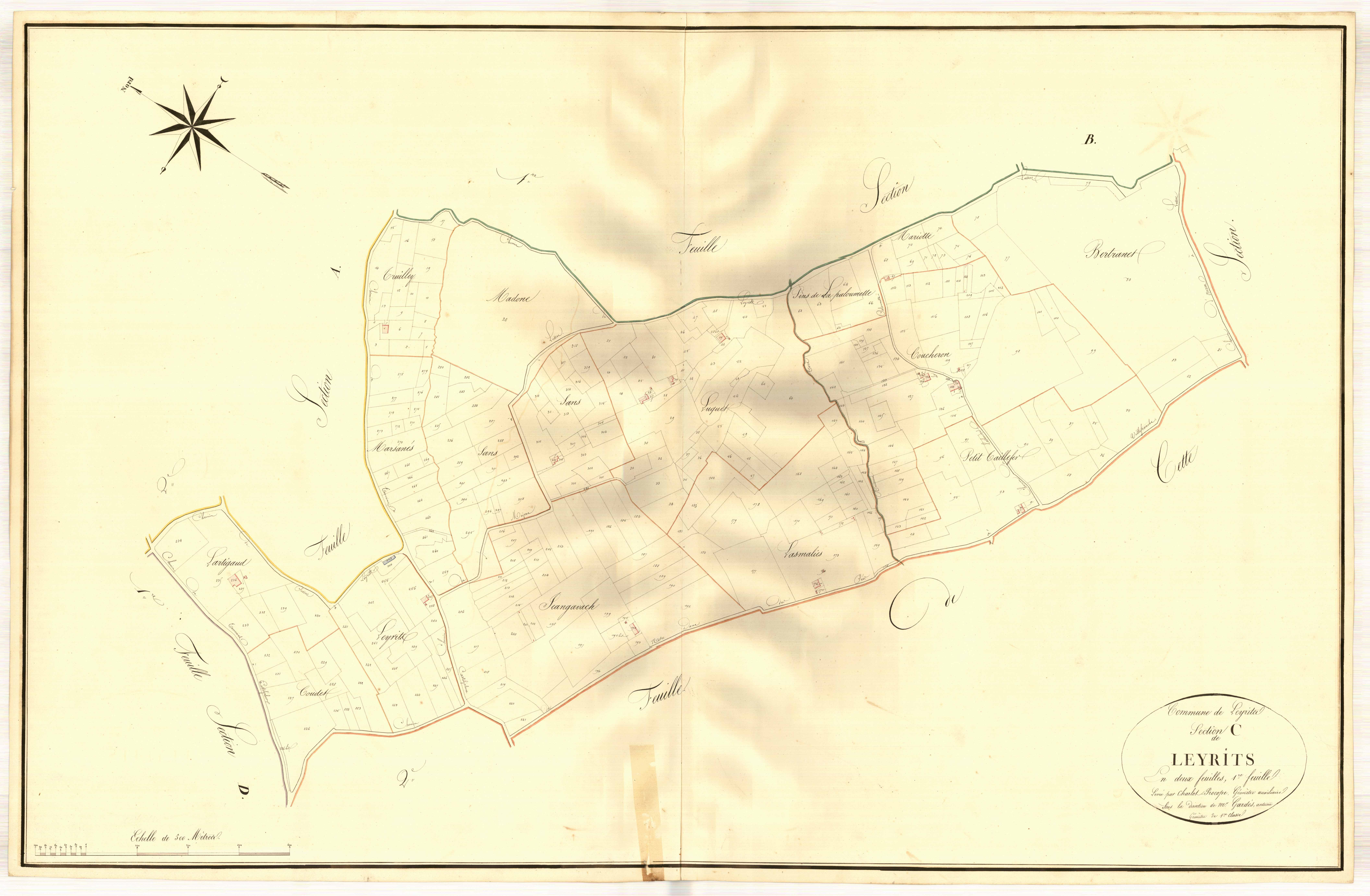 Plan napoléonien, atlas-C1 Leyrits, Leyritz-Moncassin