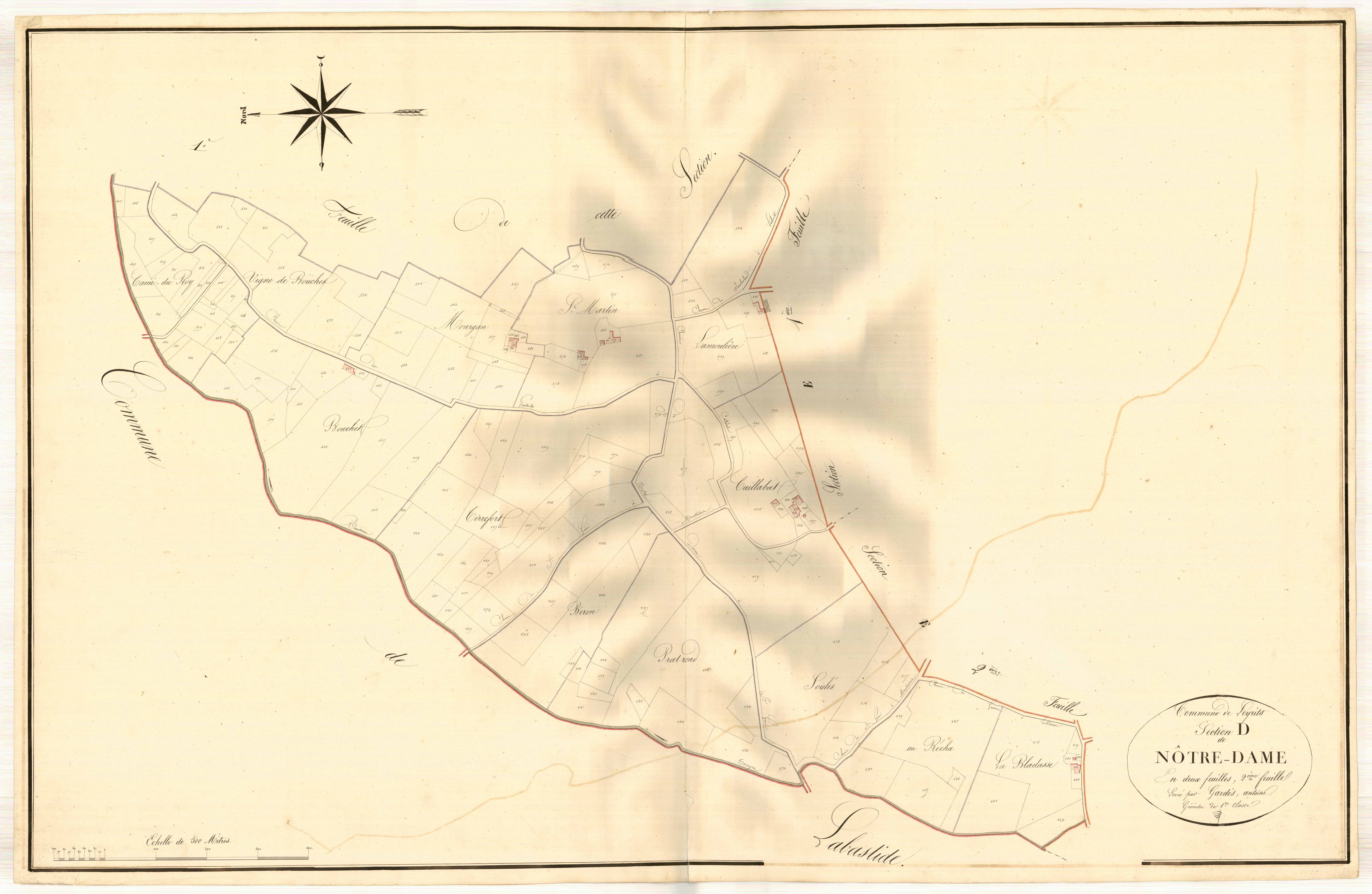 Plan napoléonien, atlas-D2 Notre-Dame, Leyritz-Moncassin