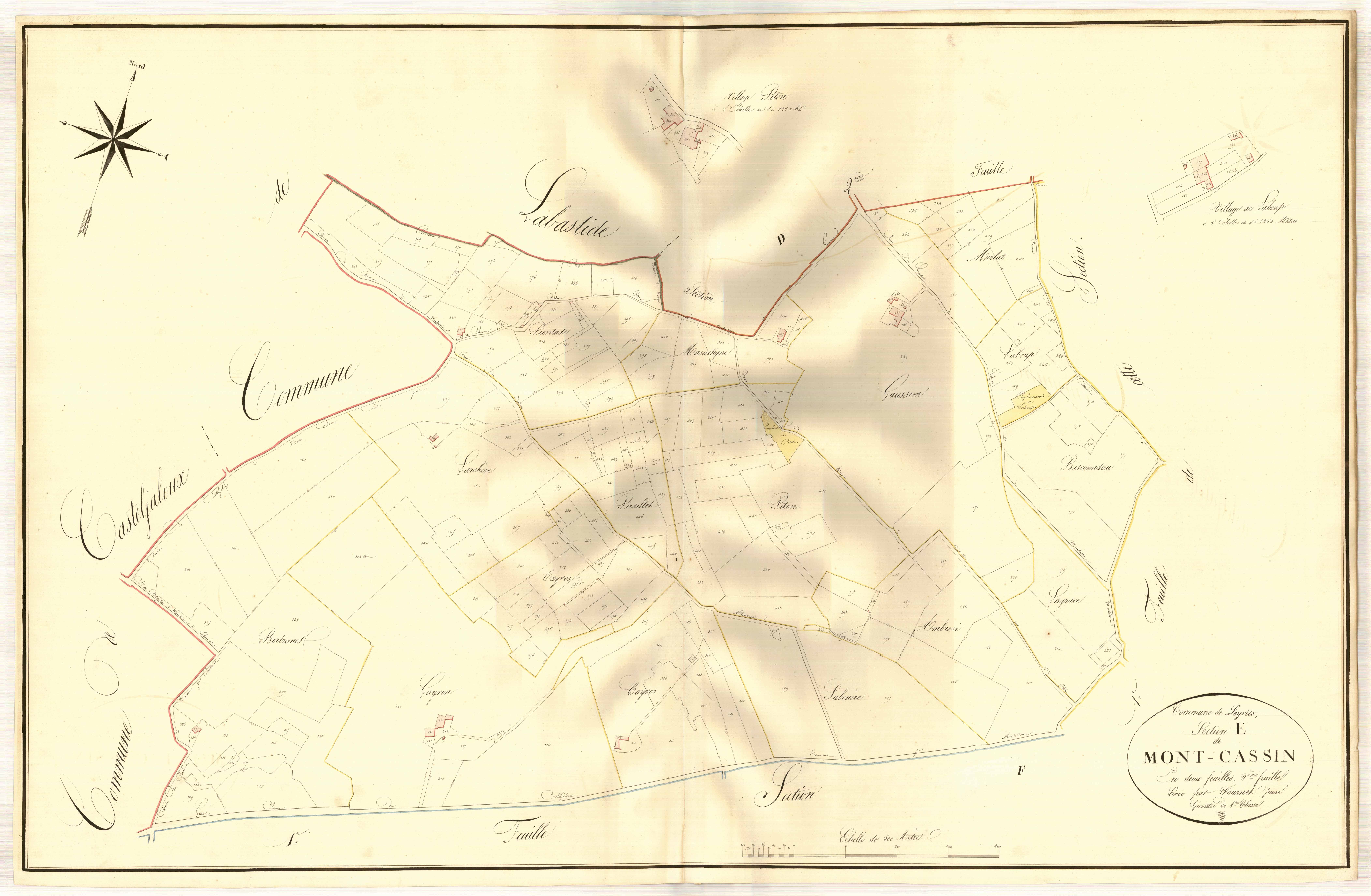 Plan napoléonien, atlas-E2 Mont-Cassin, Leyritz-Moncassin