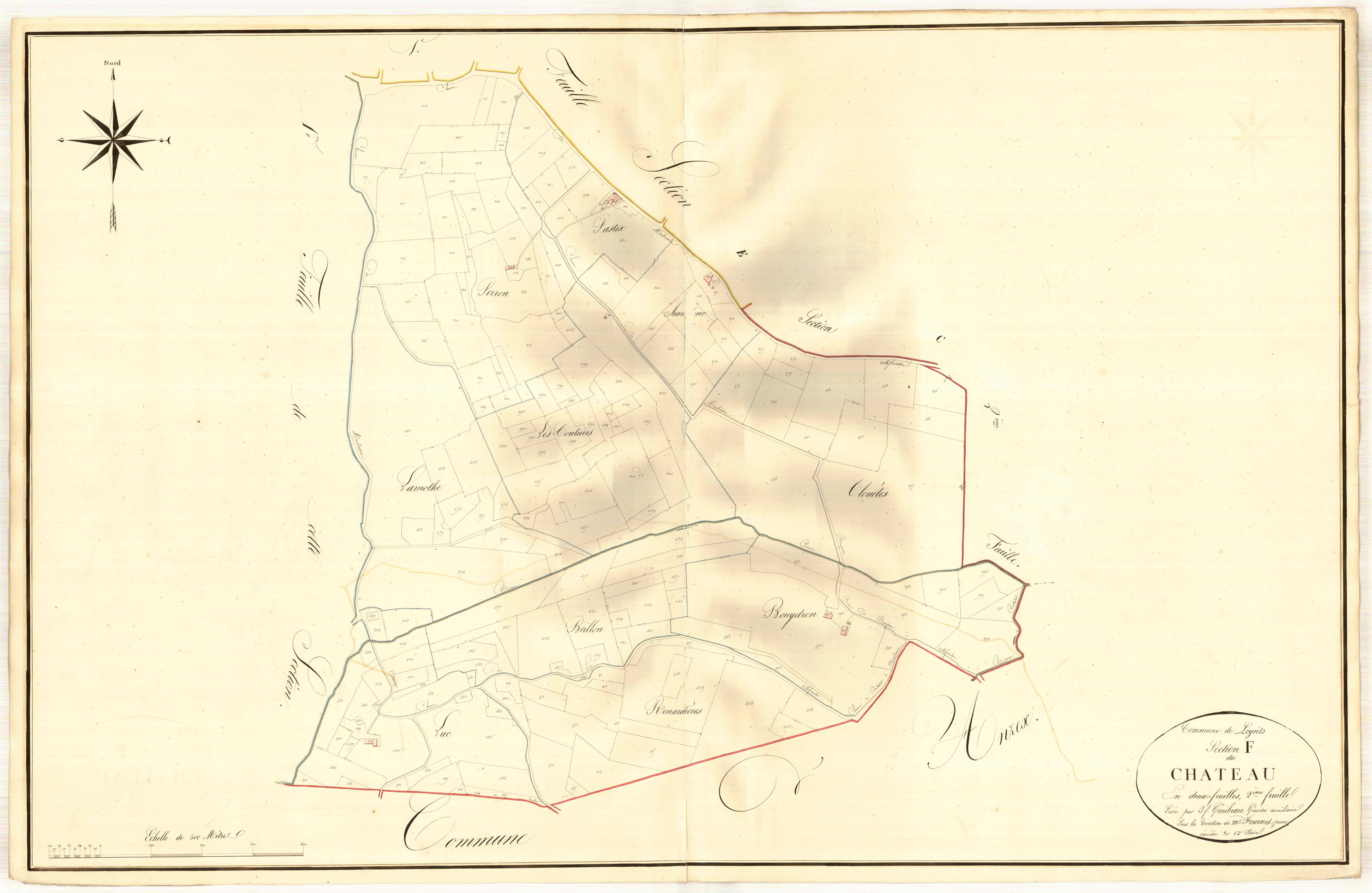 Plan napoléonien, atlas-F2 Le Château, Leyritz-Moncassin