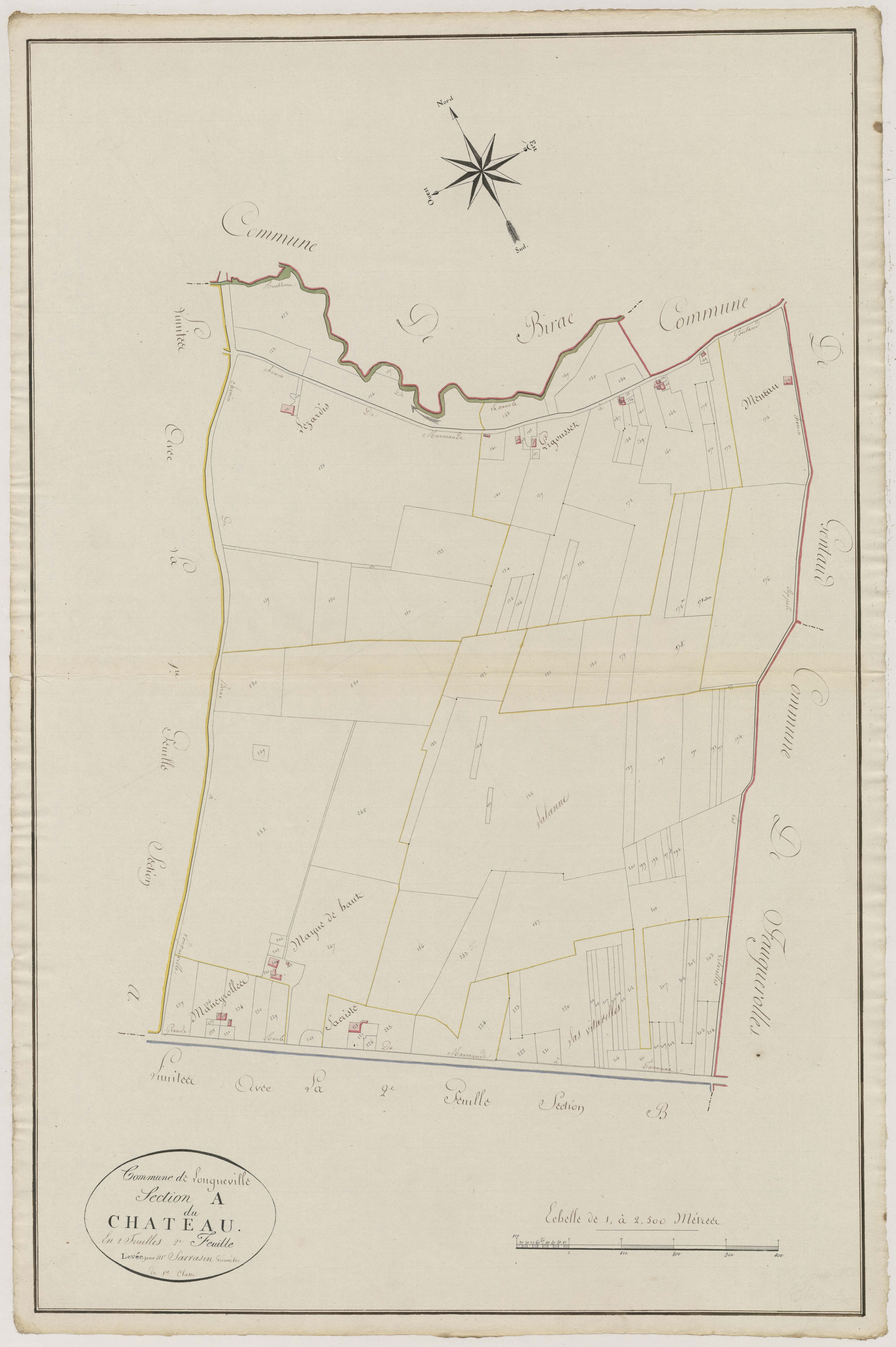 Plan primitif, atlas-A2 Le Château, Longueville