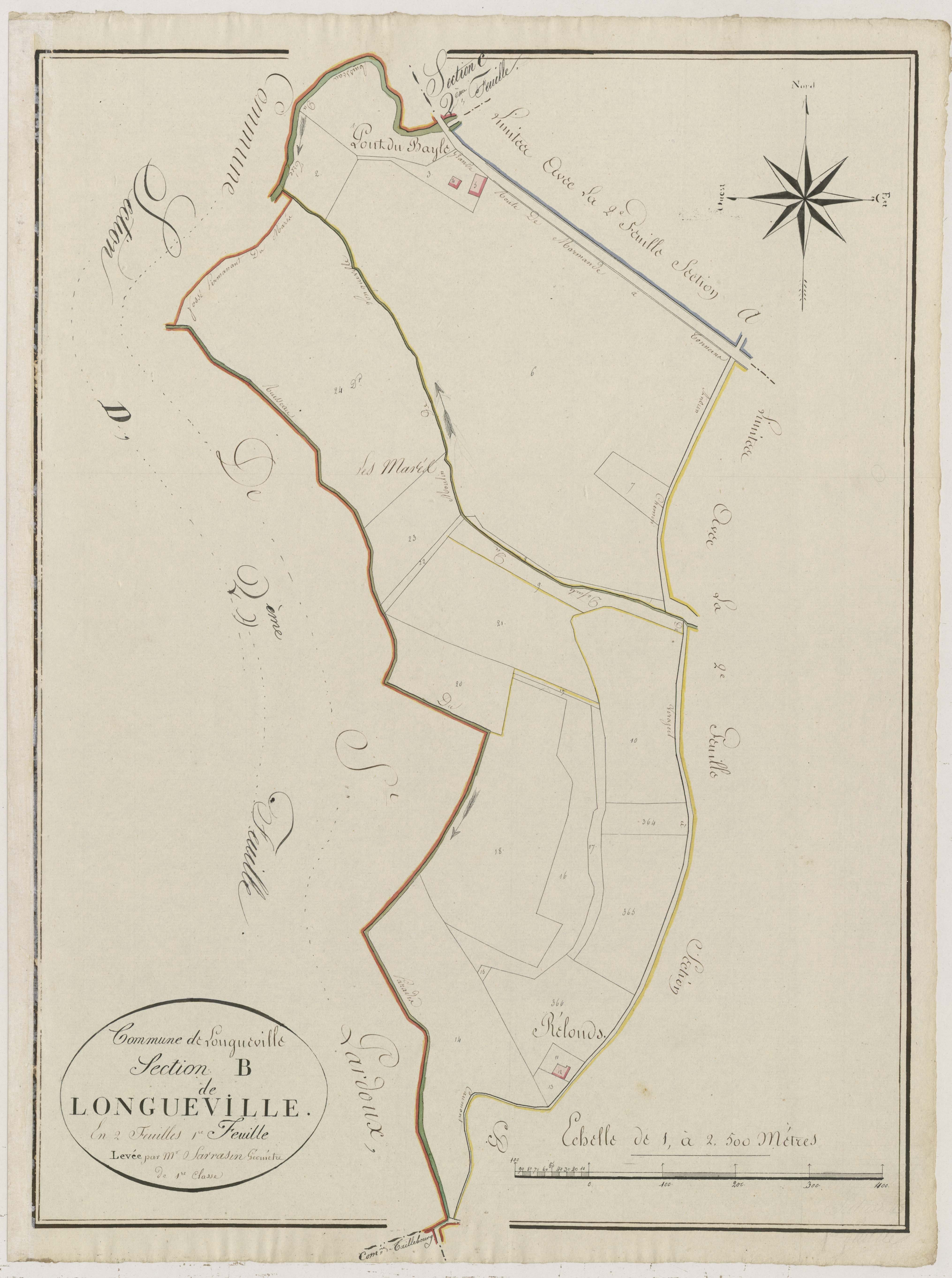 Plan primitif, atlas-B1 Longueville, Longueville